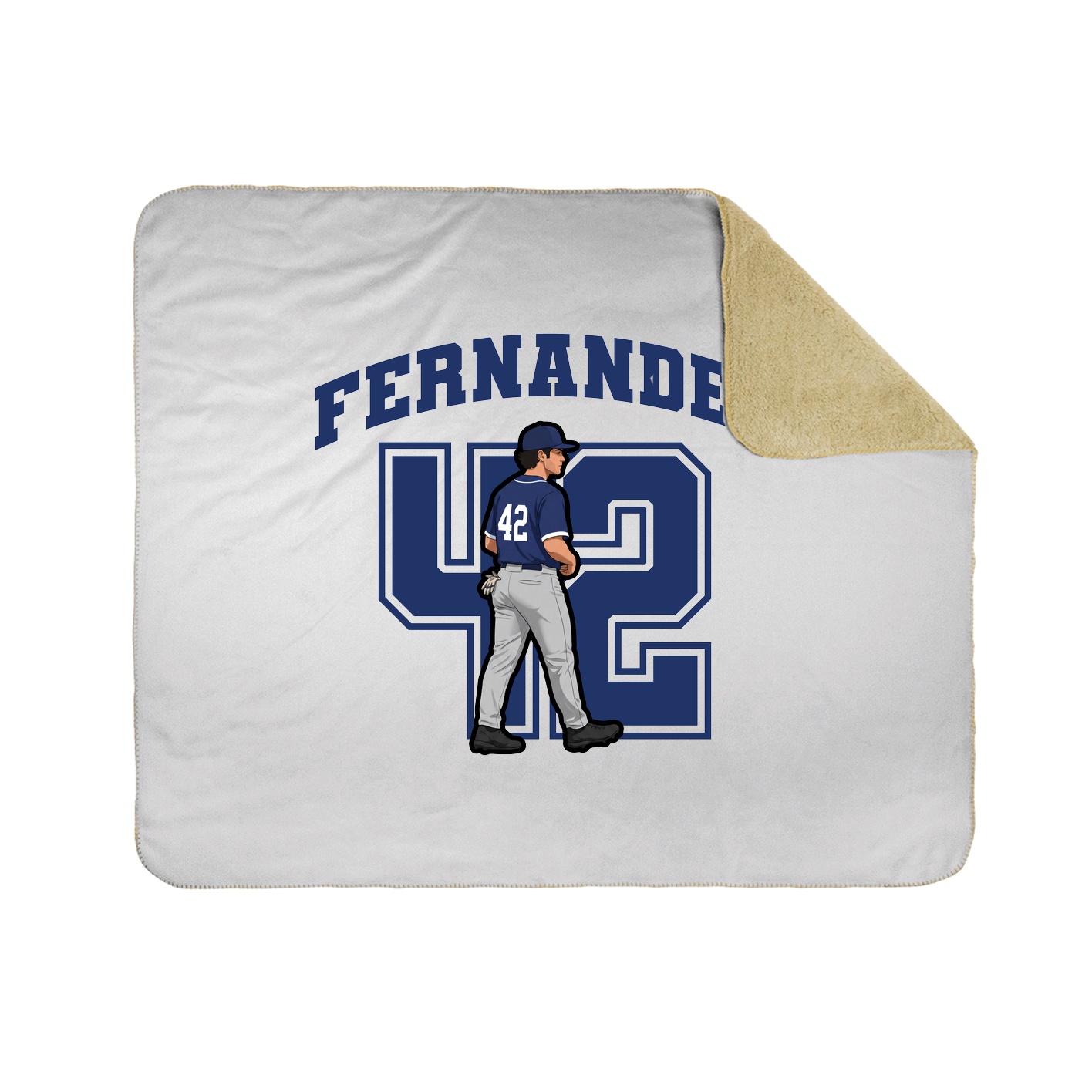 Throw Blanket — Number in White