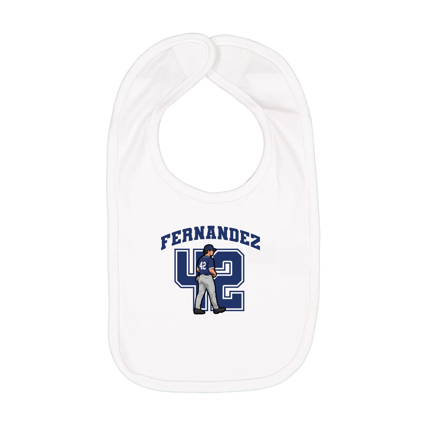Infant Bib — Number in White