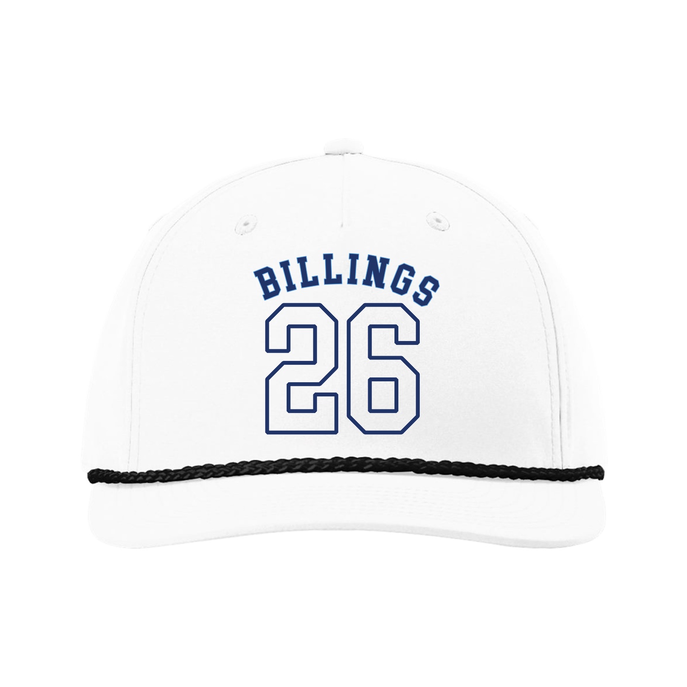 Five-Panel Classic Rope Cap — Shirsey Arch in White