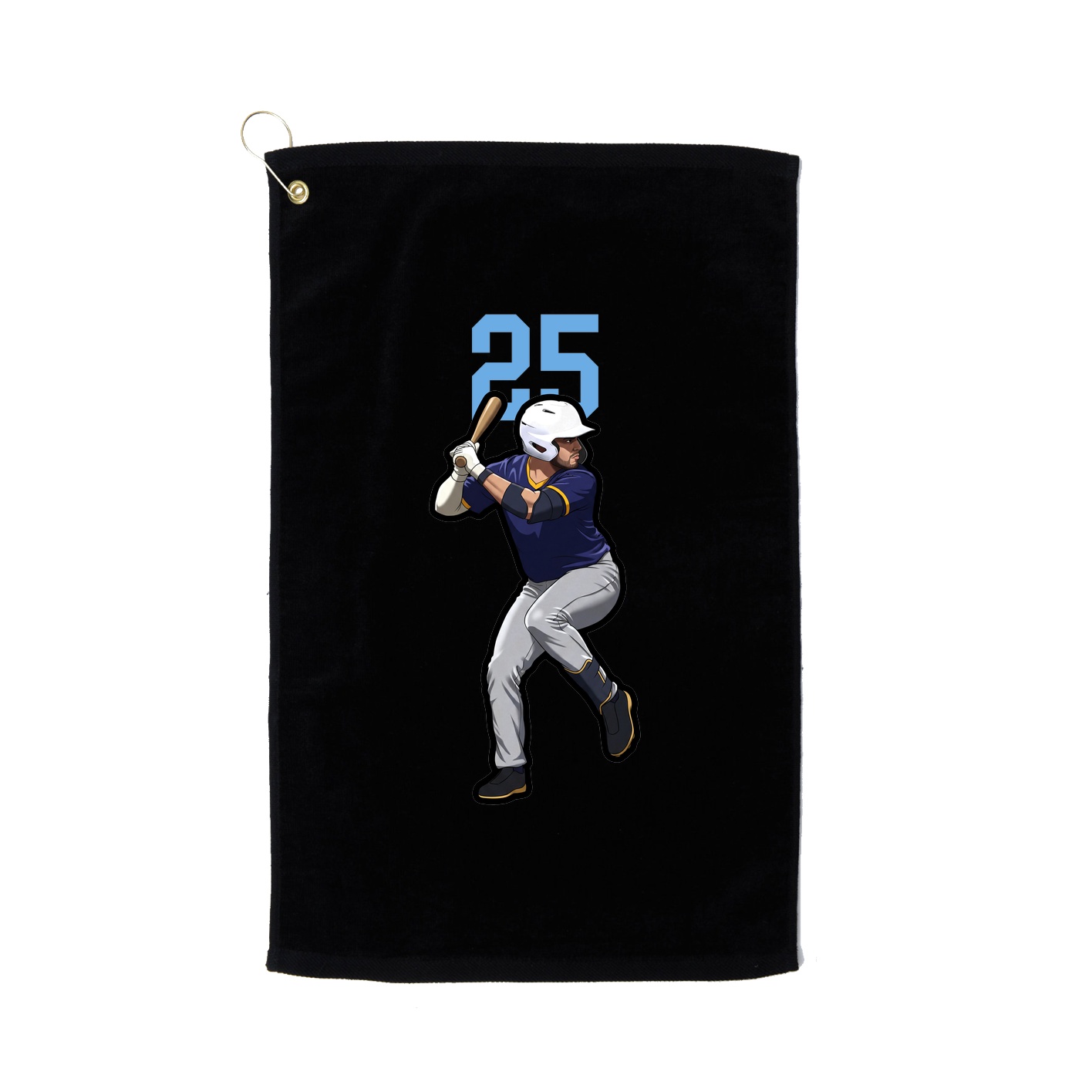 Golf Towel — Number Top in Black
