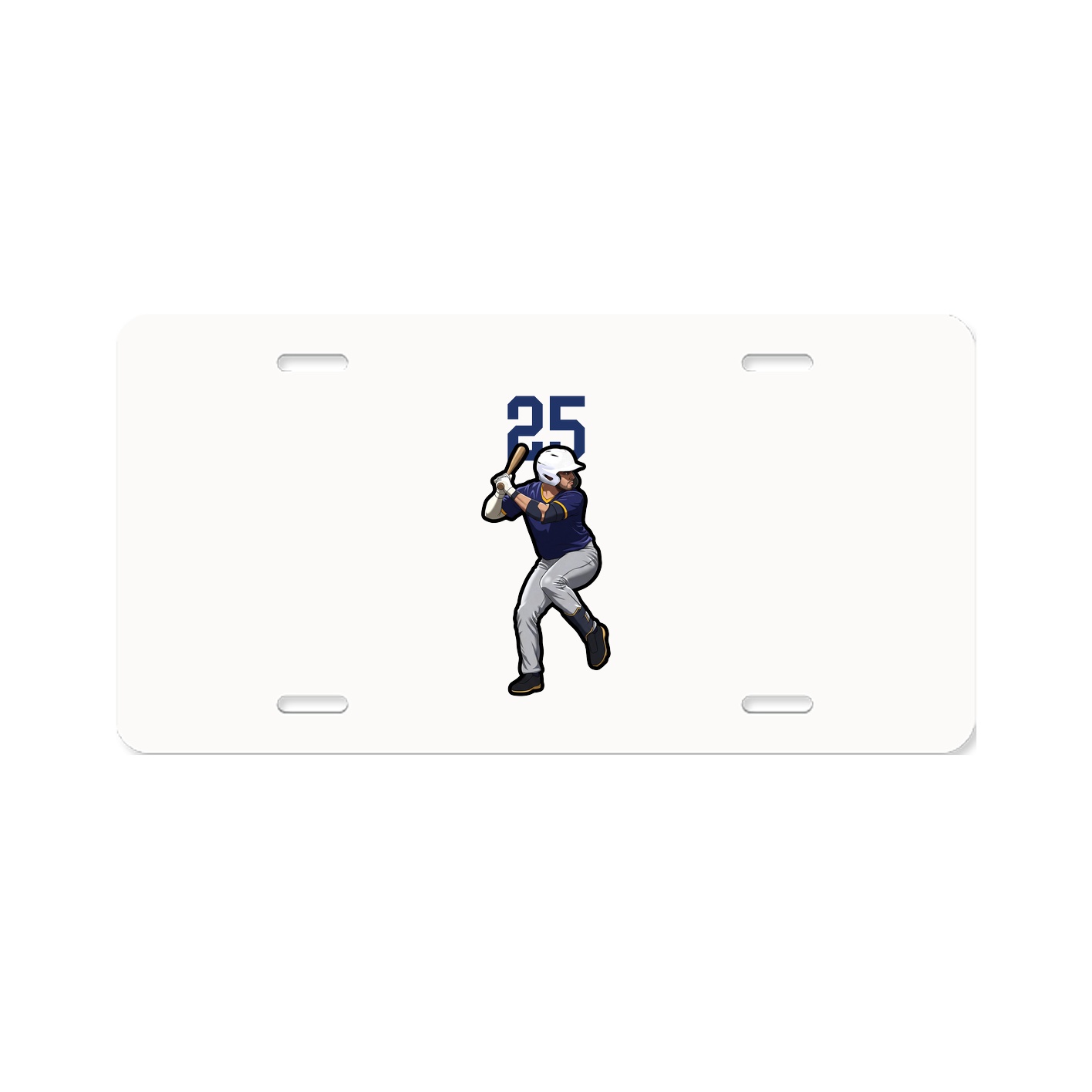 License Plate — Number Top in Classic
