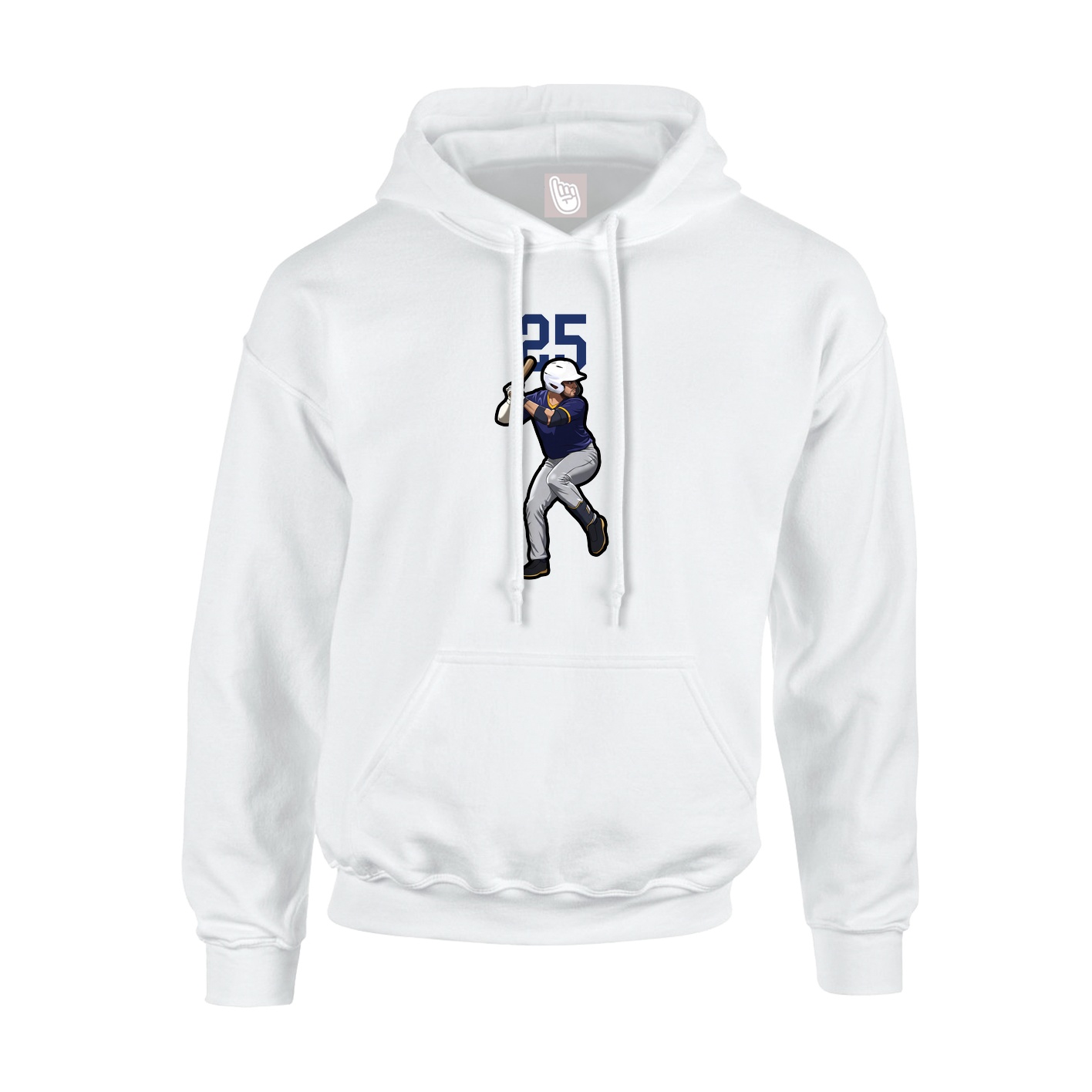 Hoodie — Number Top in White
