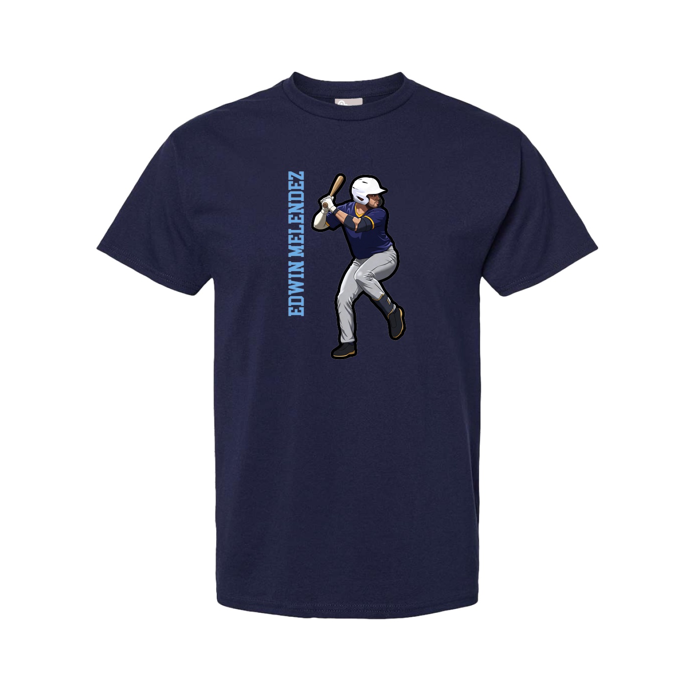 Tee — Name Vertical in Navy