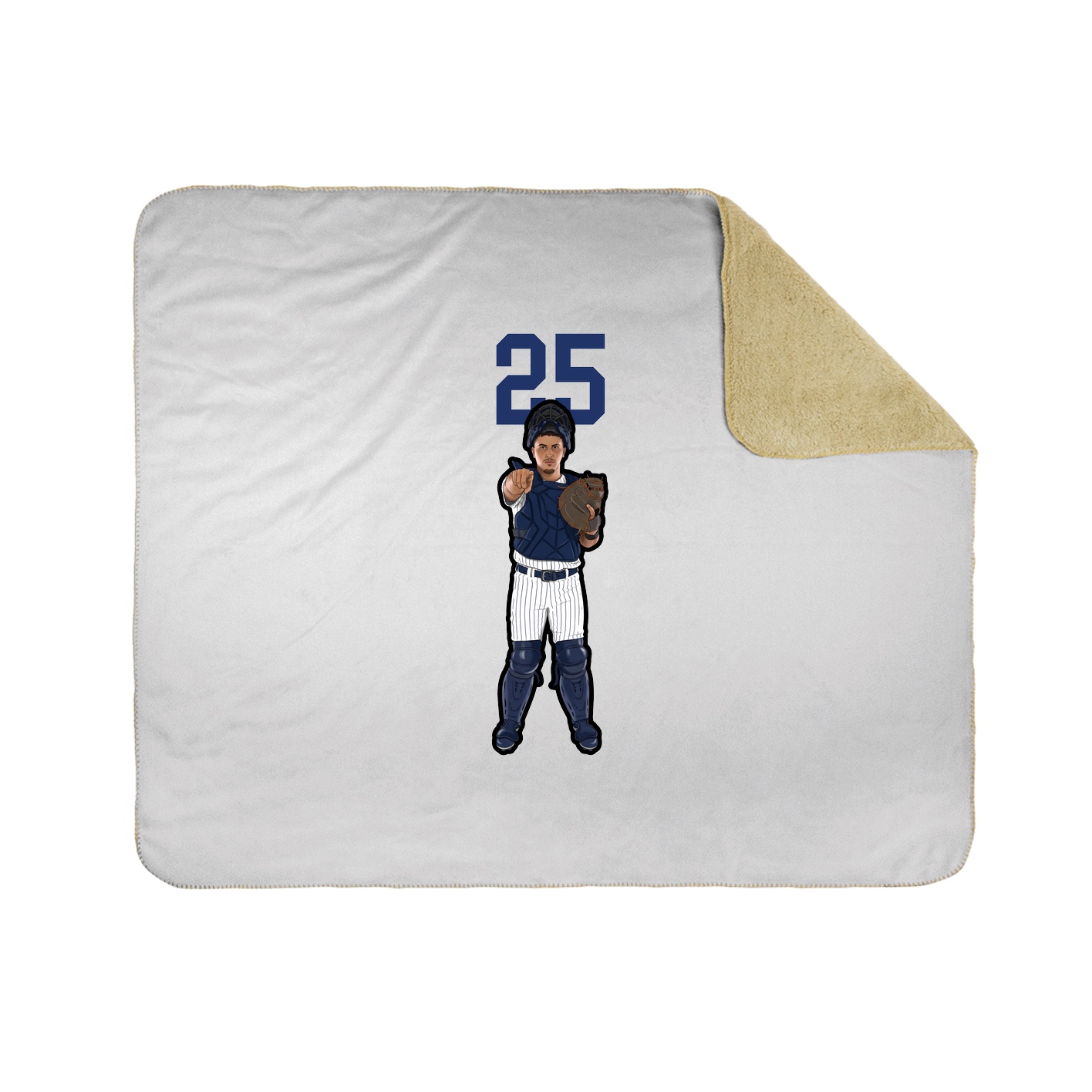 Throw Blanket — Number Top in White