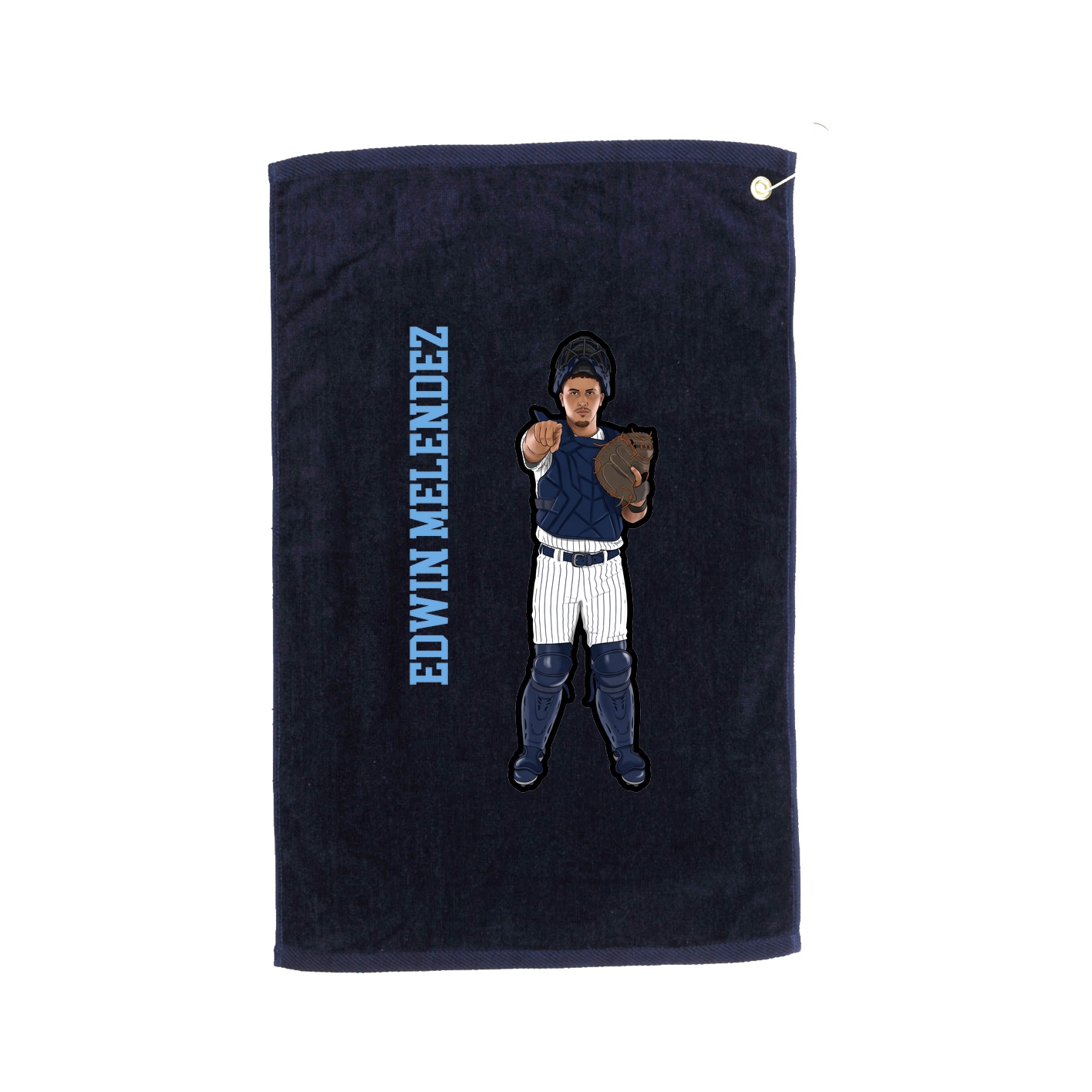 Golf Towel — Name Vertical in Navy