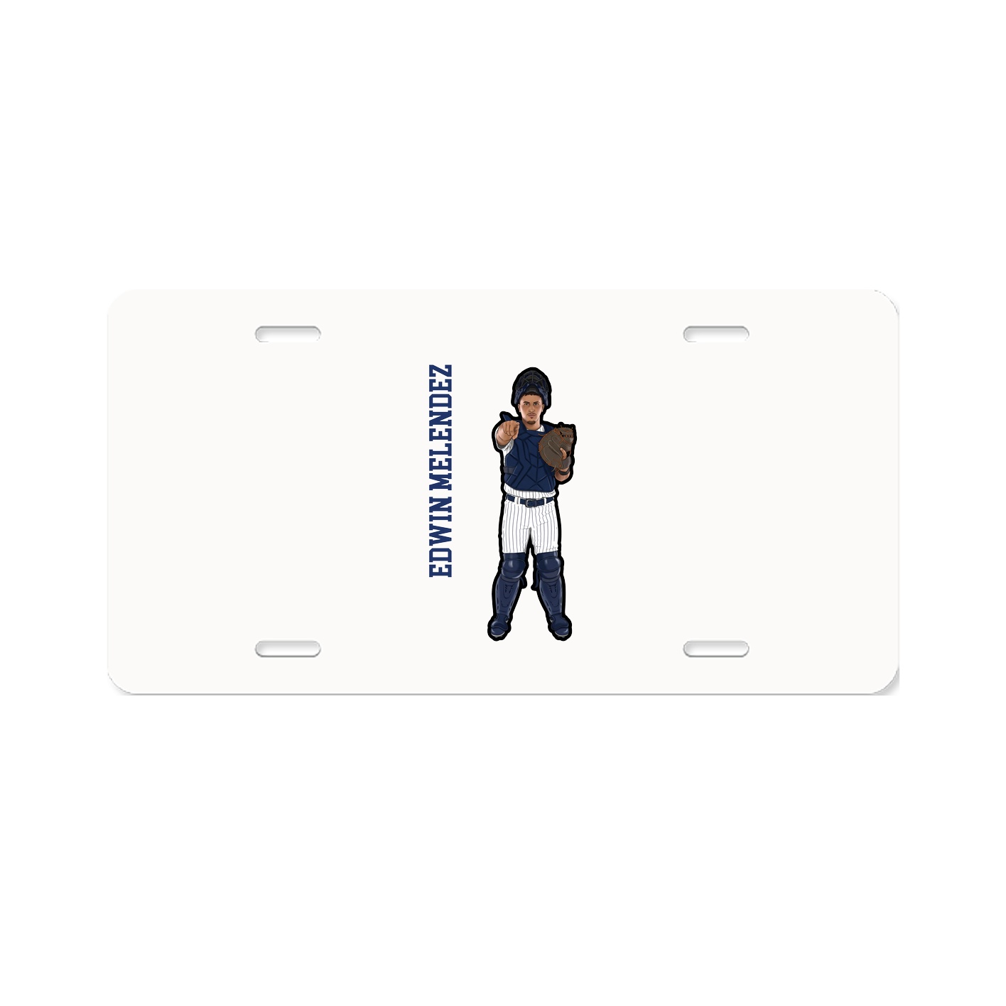 License Plate — Name Vertical in Classic