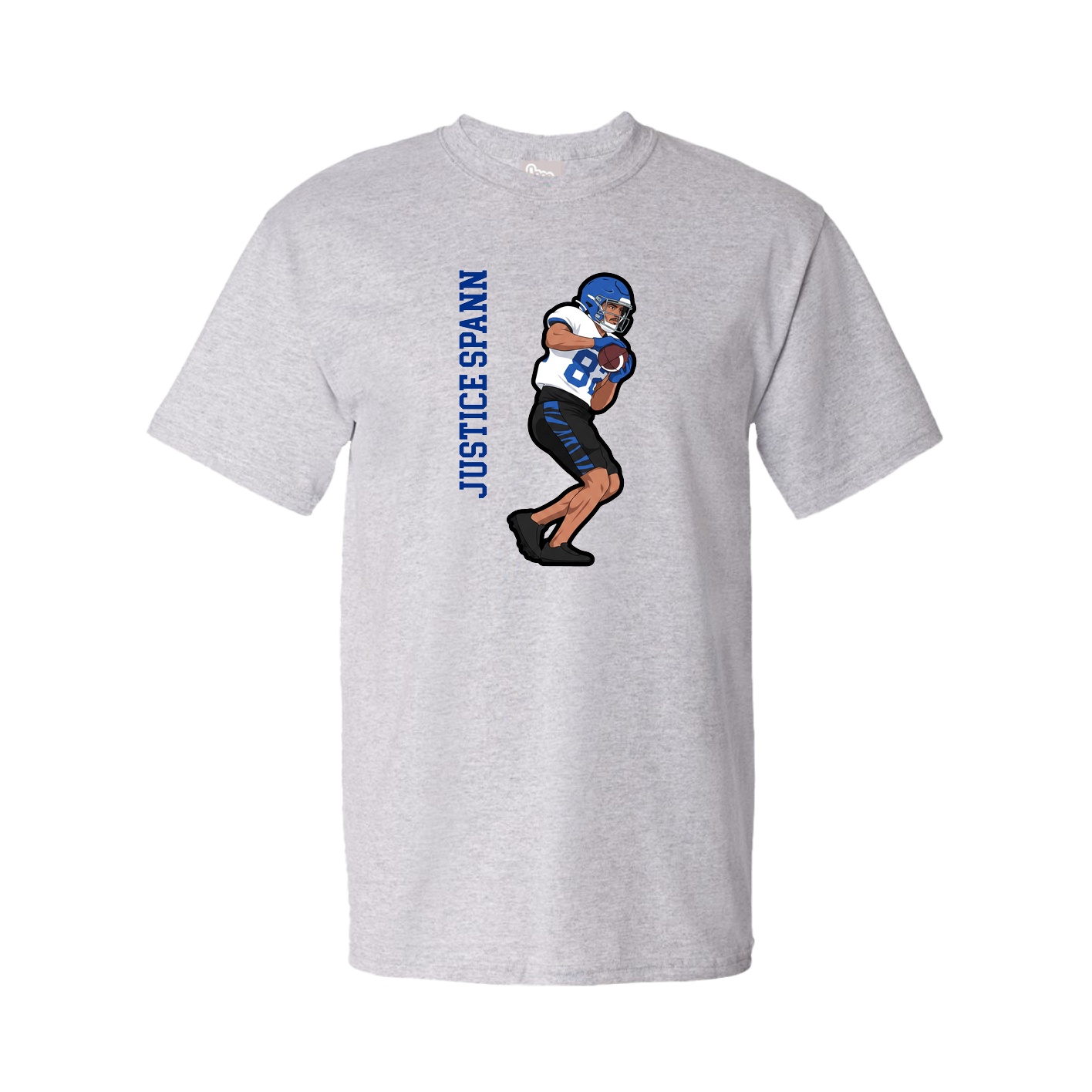 Tee — Name Vertical in Grey