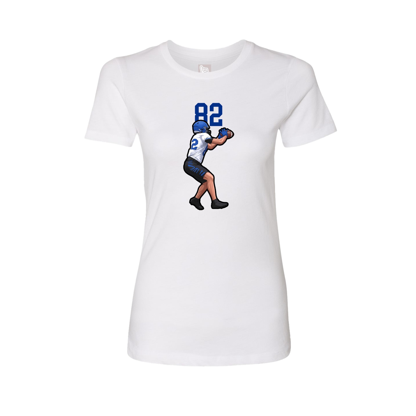 Fitted Women's Tee — Number Top in White