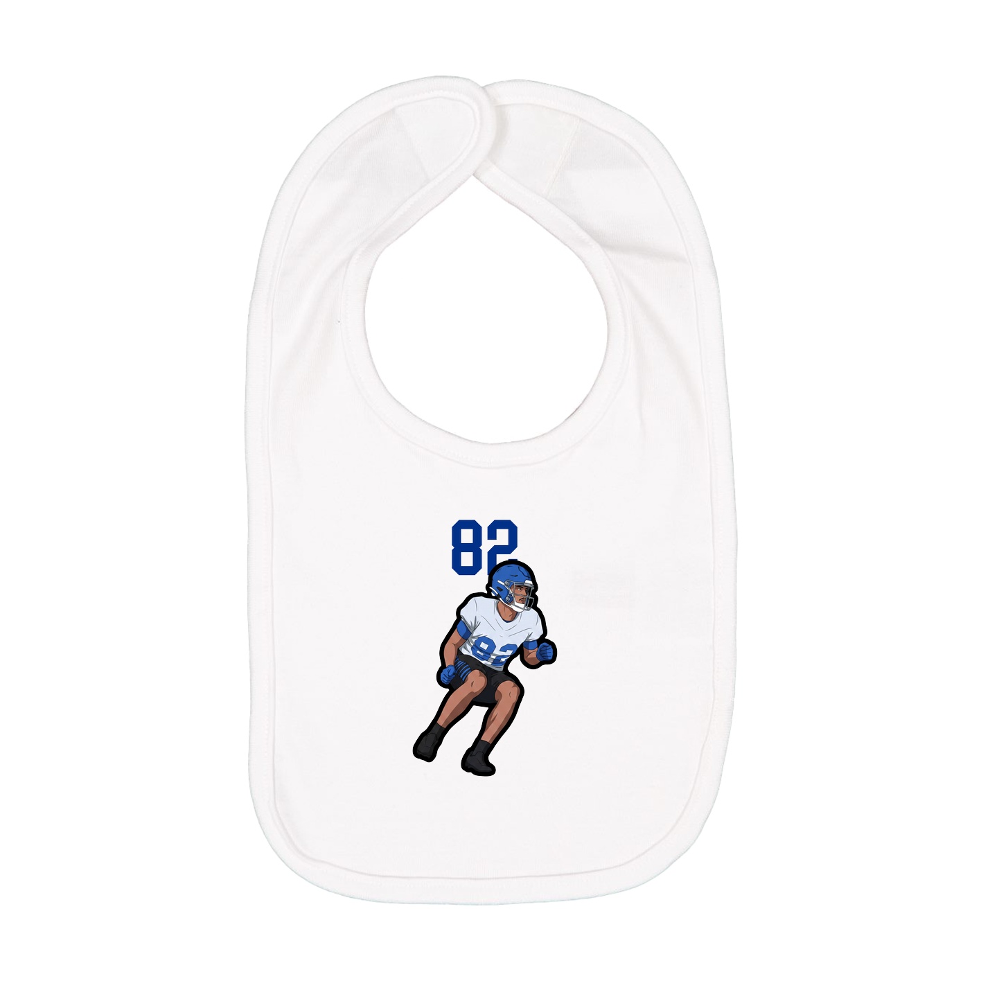 Infant Bib — Number Top in White