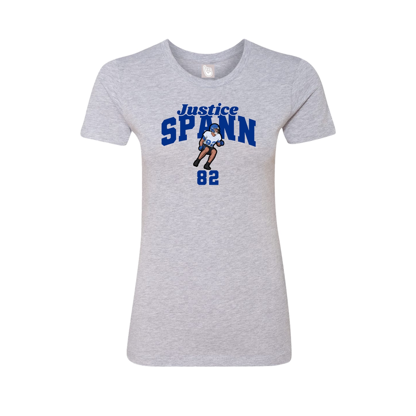 Fitted Women's Tee — Signature Arch in Grey