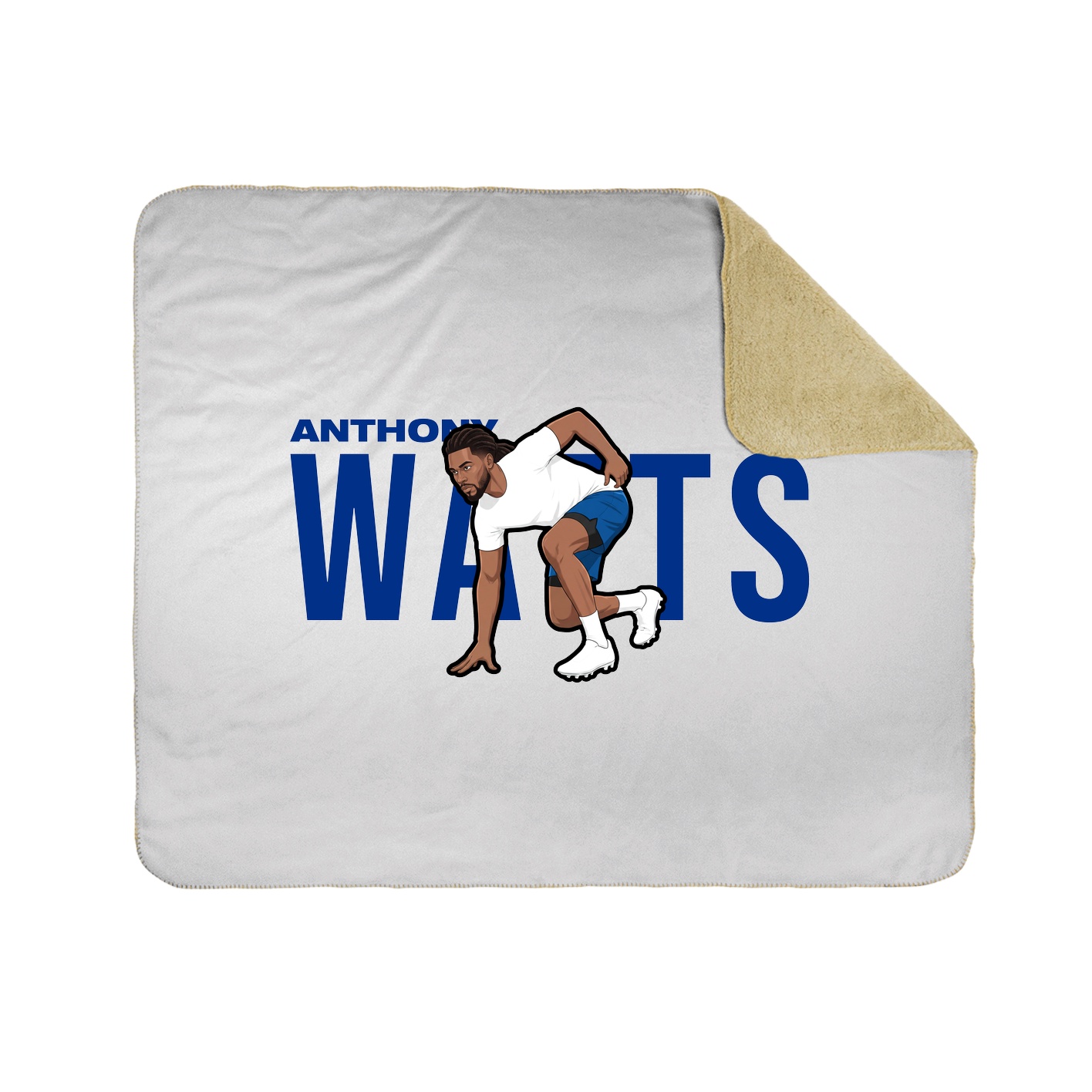Throw Blanket — Player Name in White