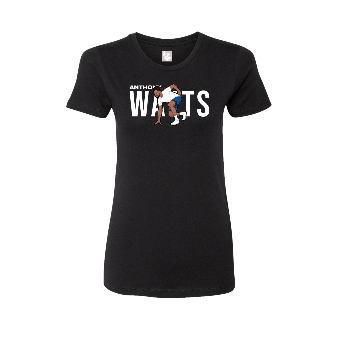 Fitted Women's Tee — Player Name in Black
