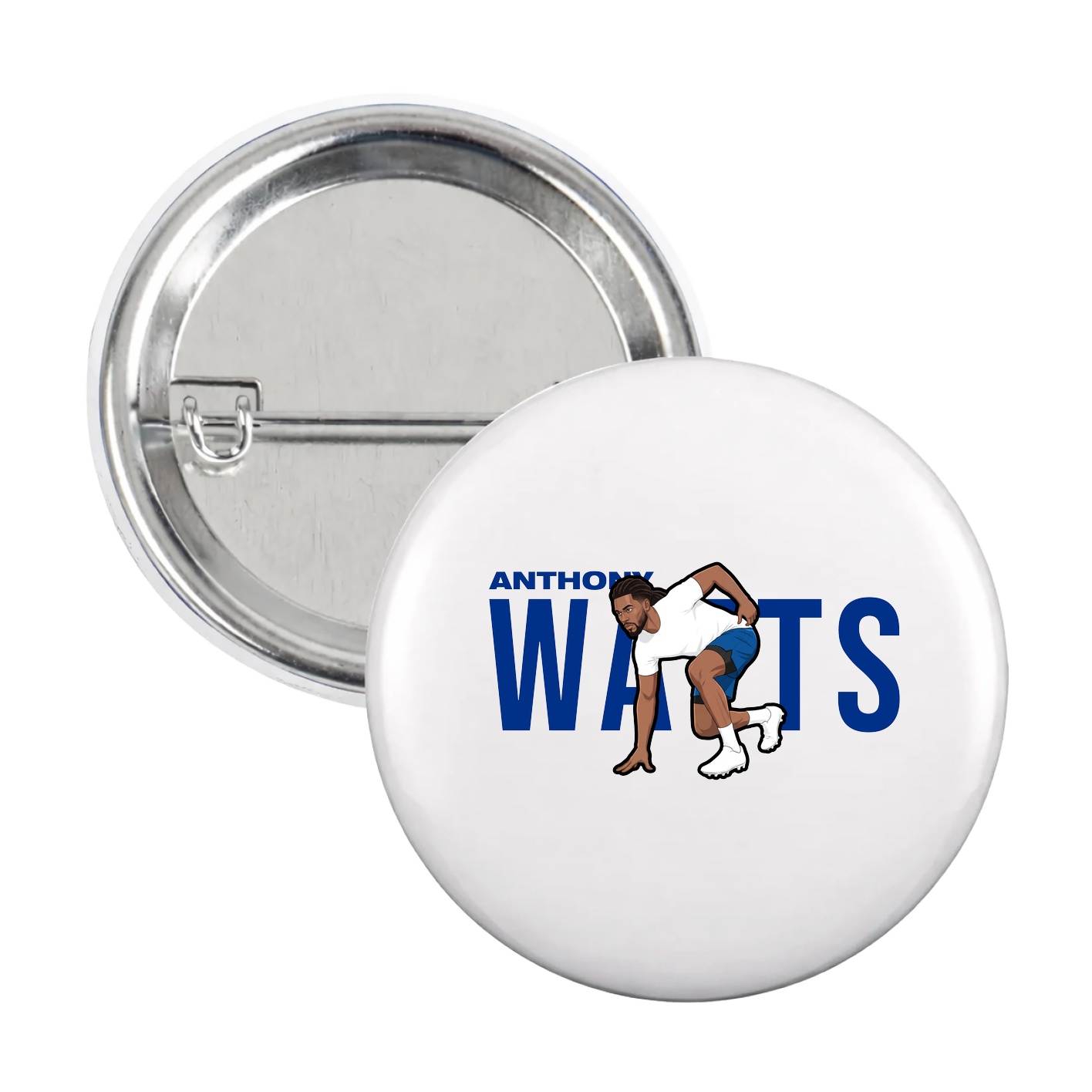 Game Day Button — Player Name in White