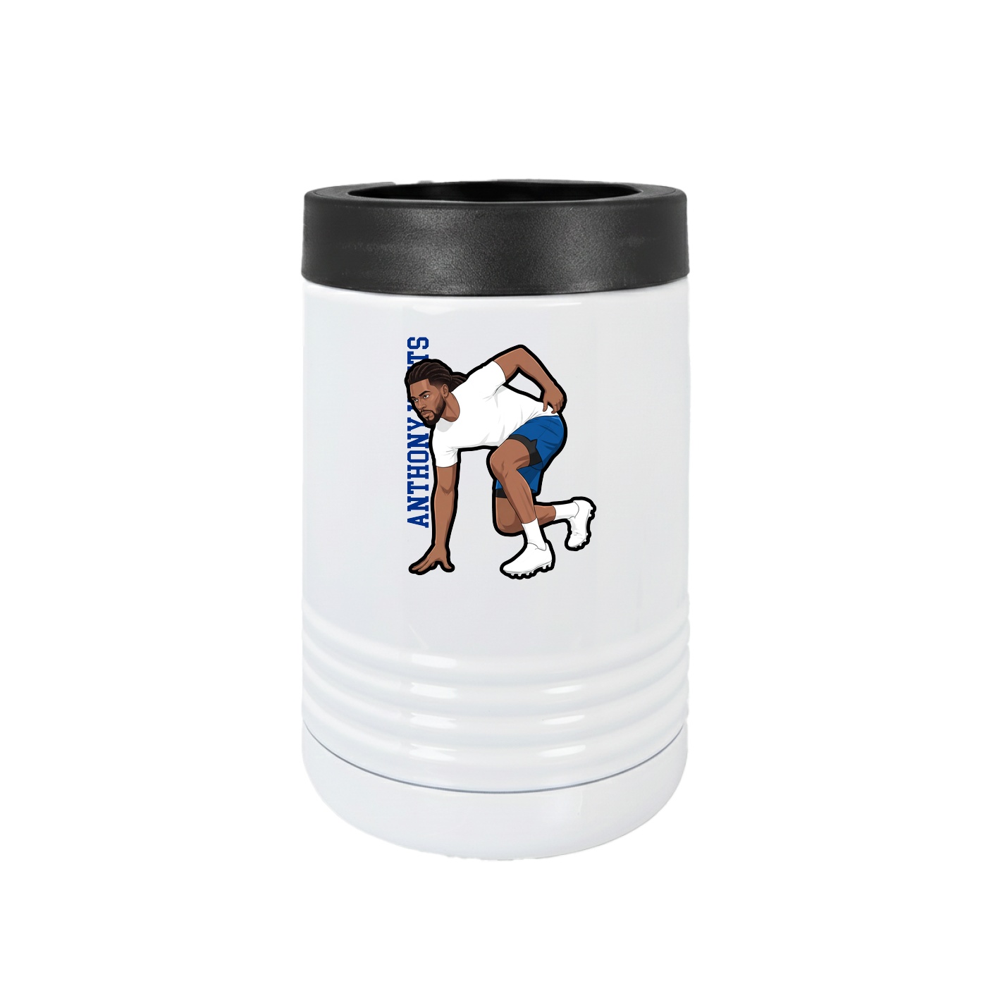 Beverage Holder — Name Vertical in White