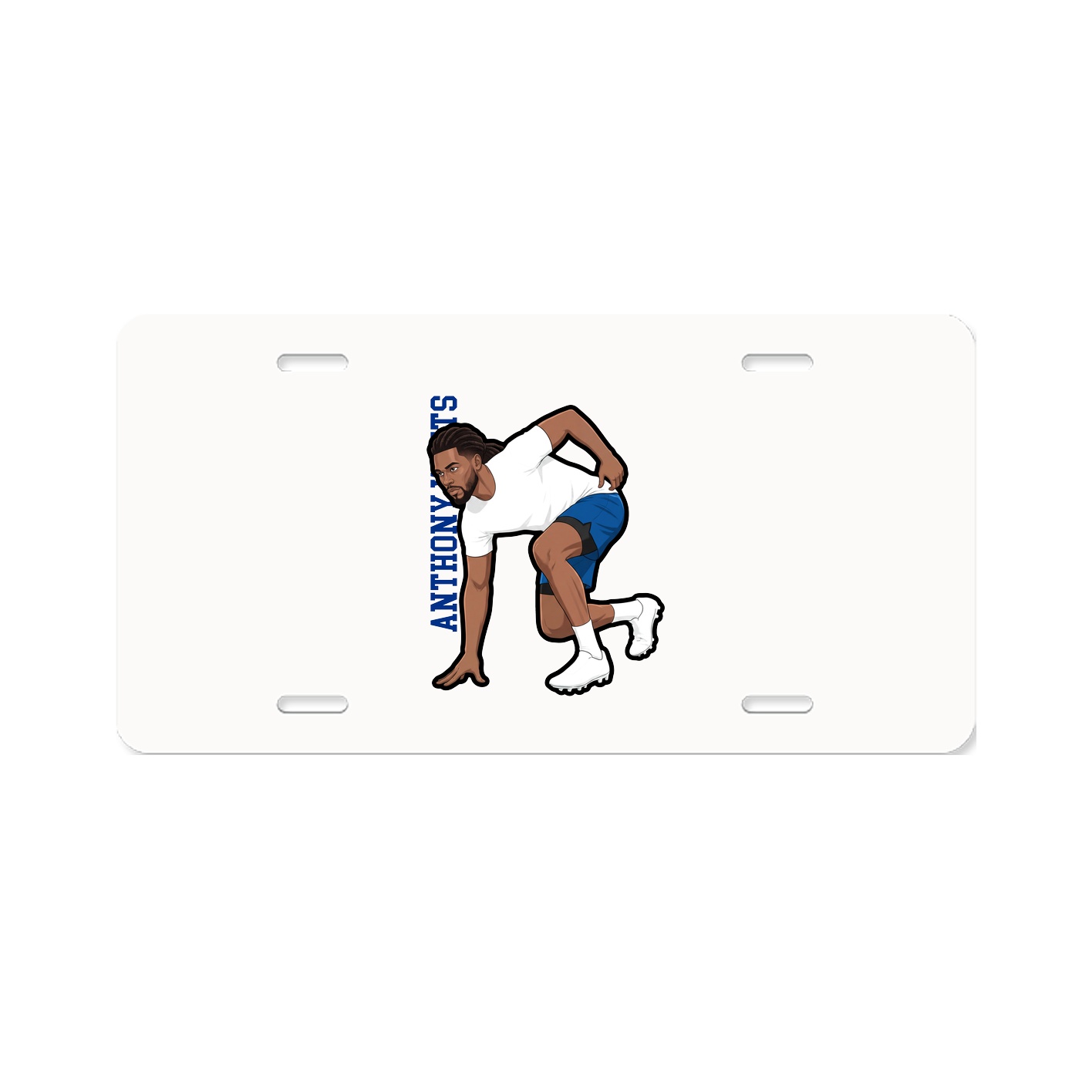 License Plate — Name Vertical in Classic