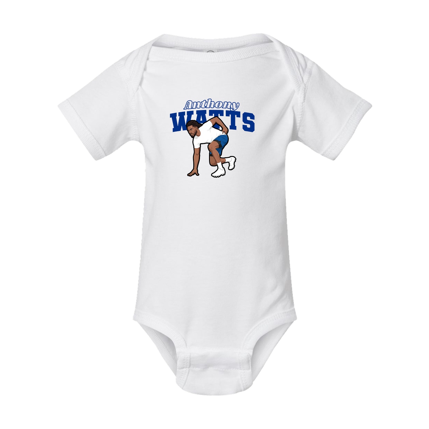 Baby Onesie — Name Arch in White