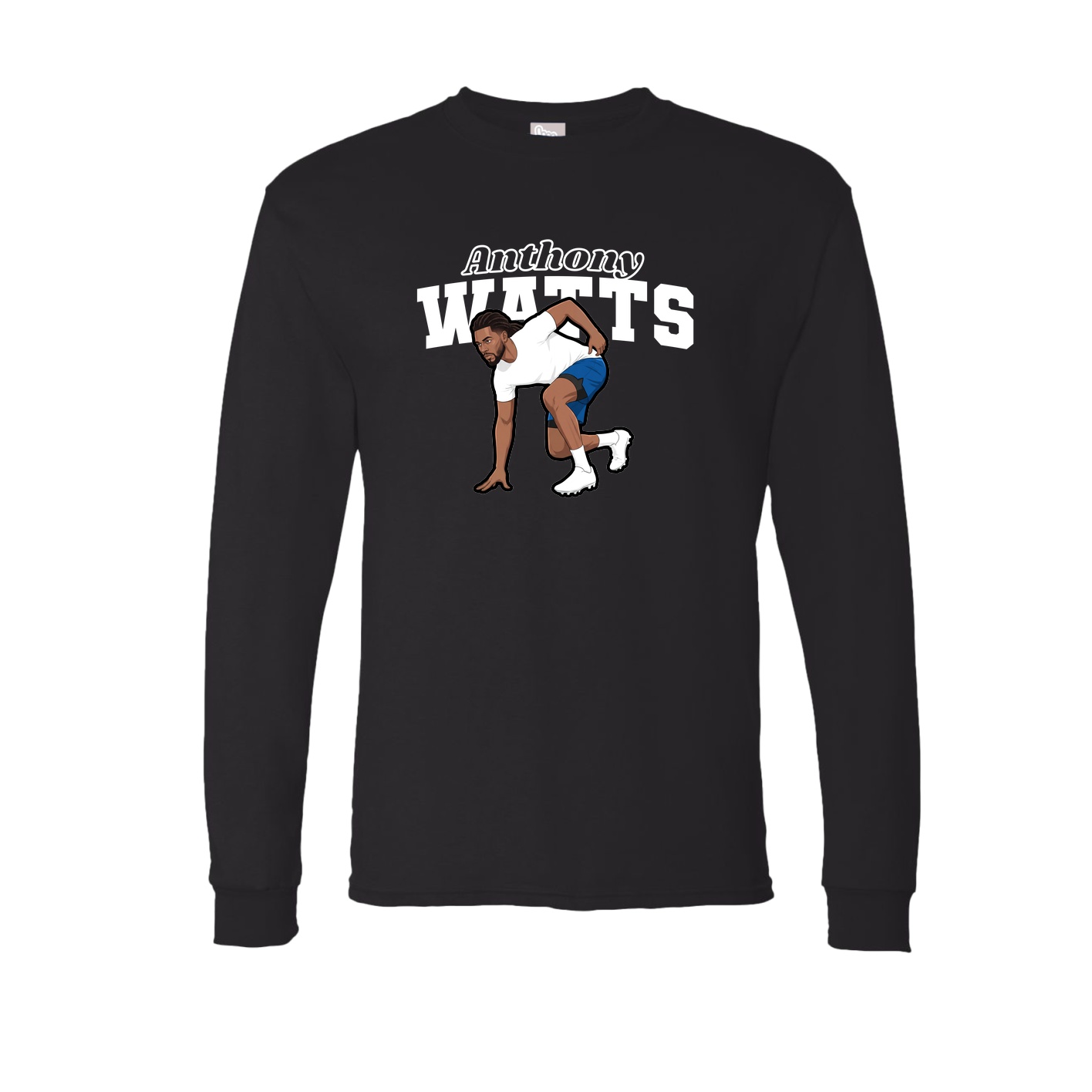 Long Sleeve Tee — Name Arch in Black