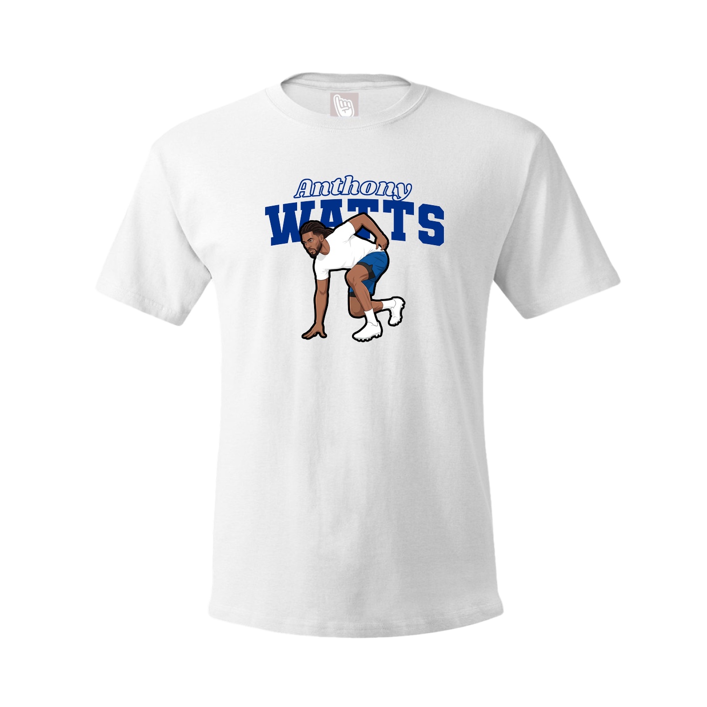 Youth Tee — Name Arch in White