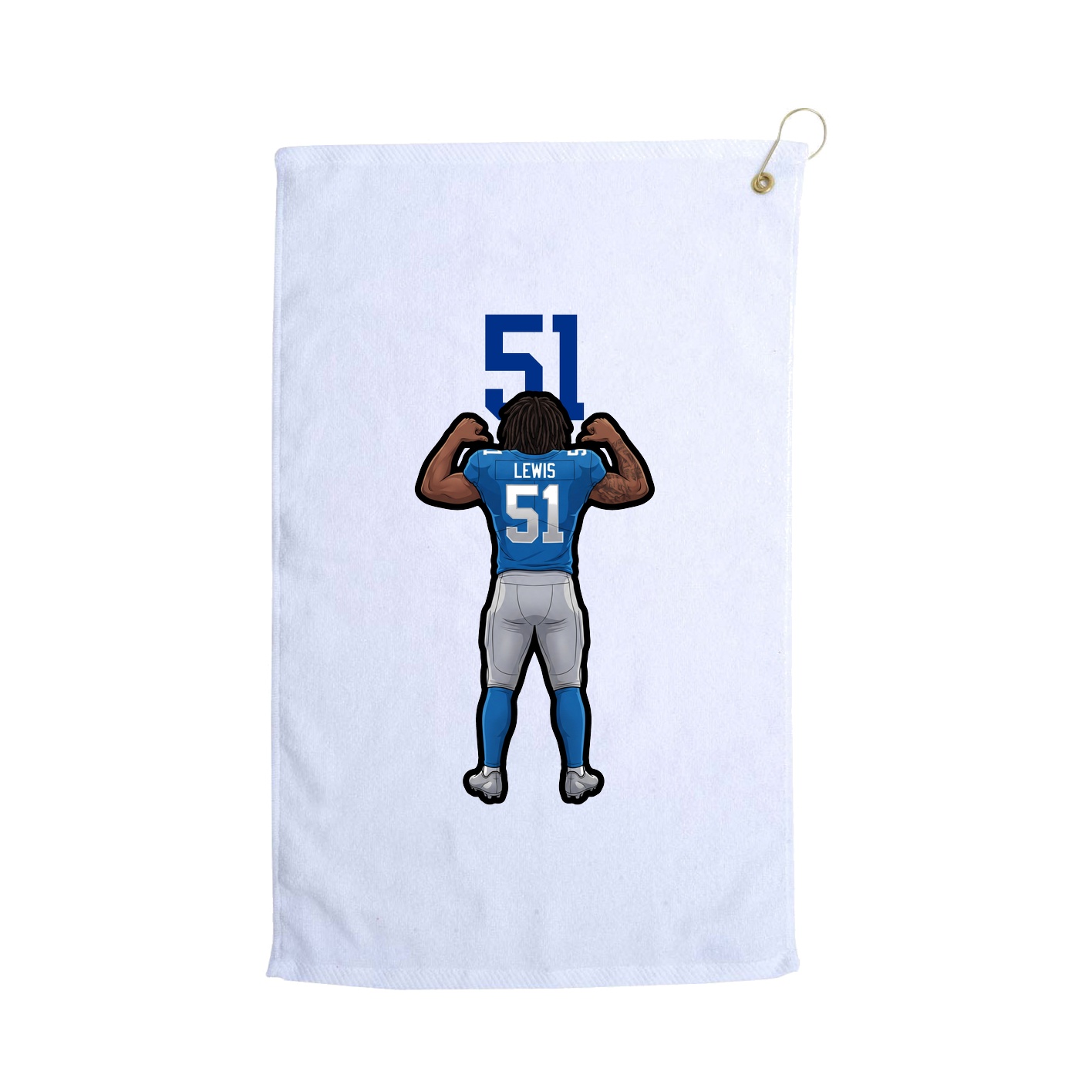 Golf Towel — Number Top in White