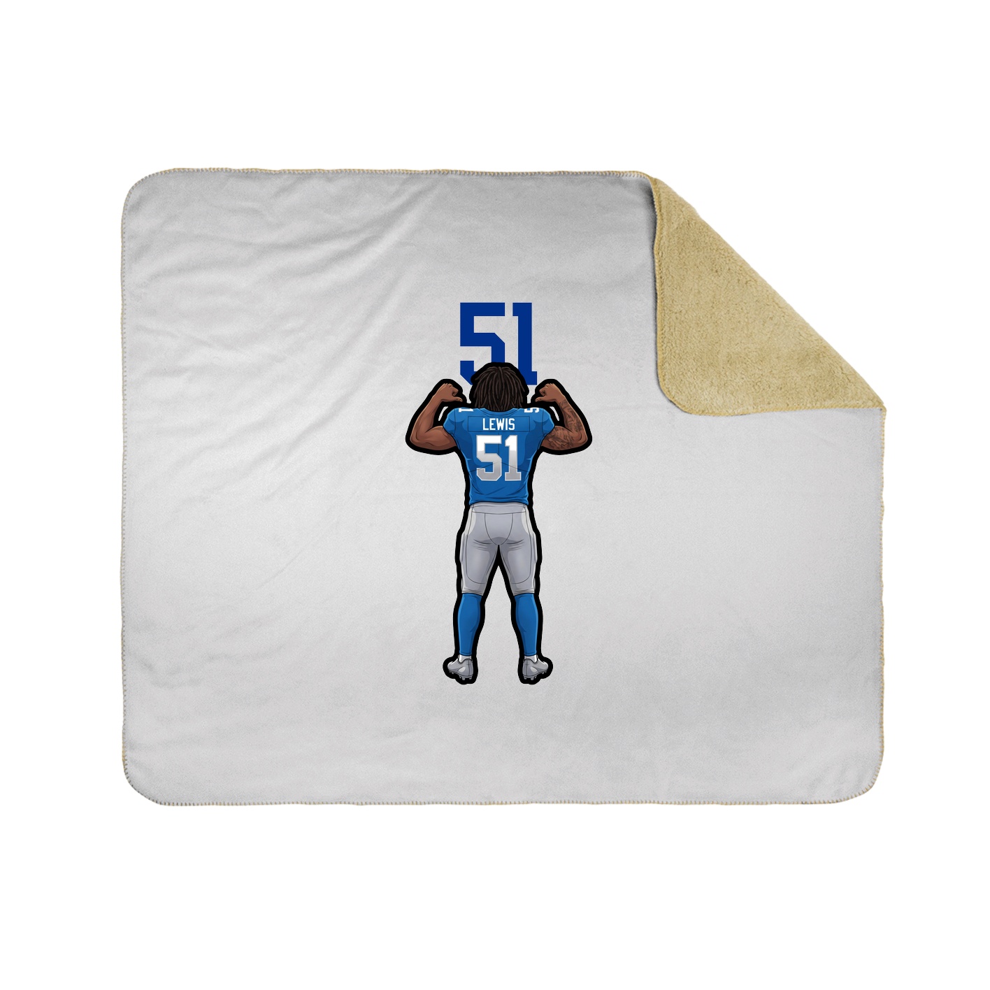 Throw Blanket — Number Top in White