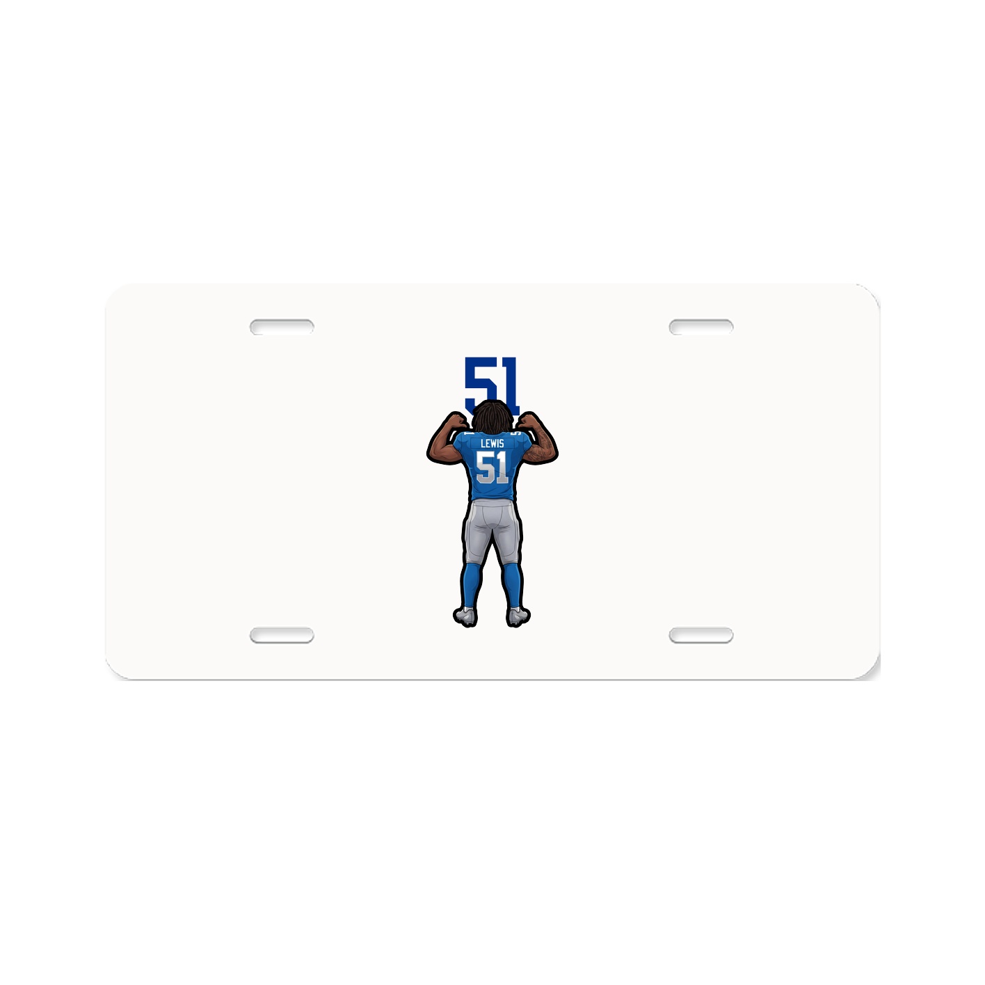 License Plate — Number Top in Classic