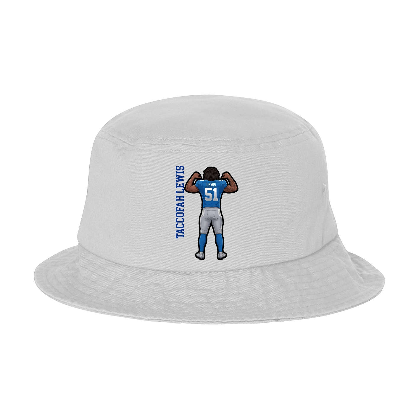 Bucket Cap — Name Vertical in White