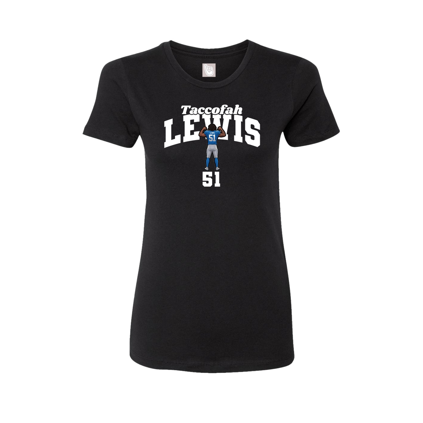 Fitted Women's Tee — Signature Arch in Black