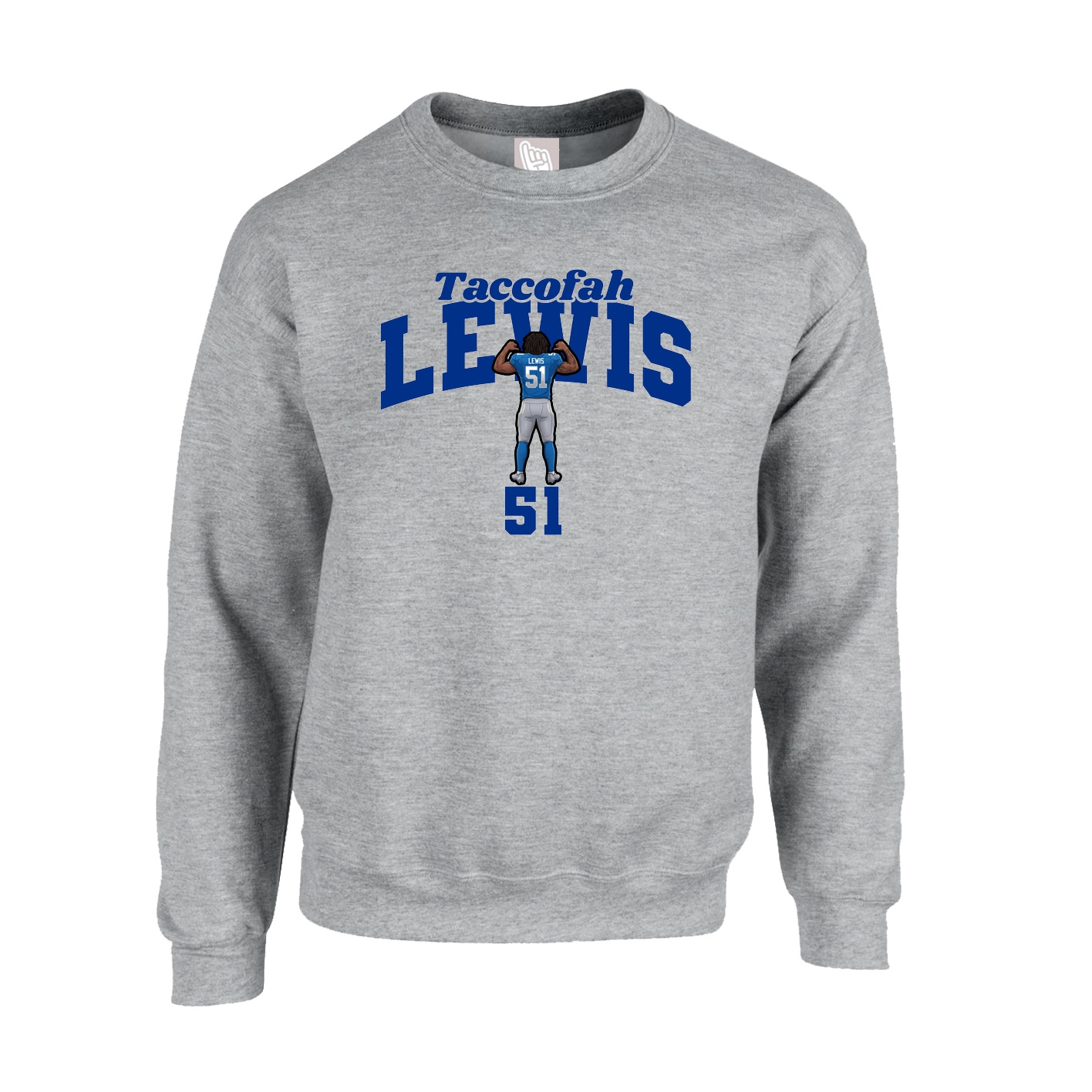 Fleece Crew — Signature Arch in Grey