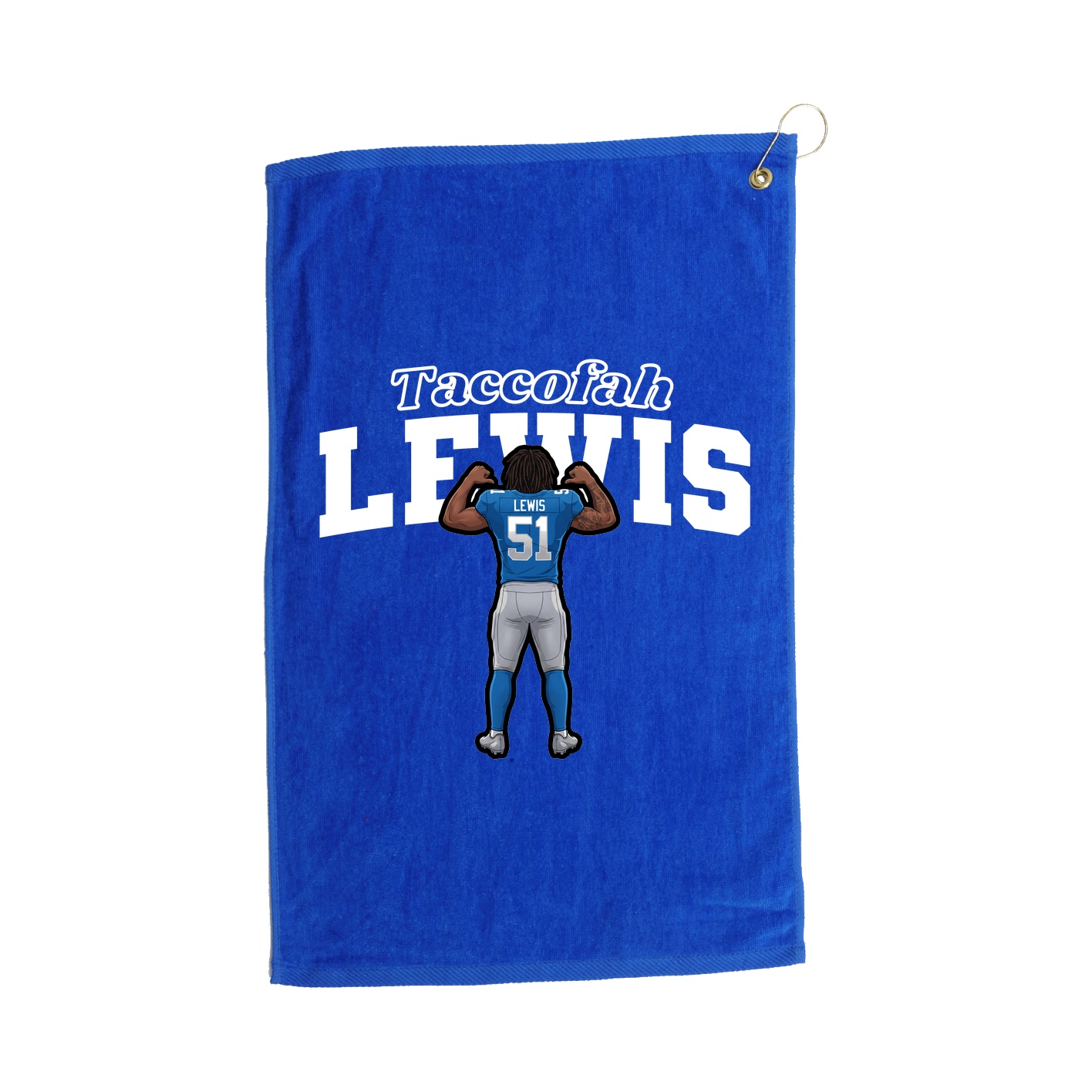 Golf Towel — Name Arch in Royal