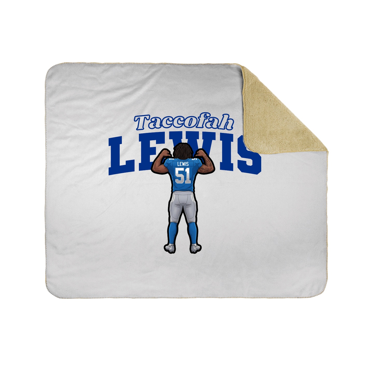 Throw Blanket — Name Arch in White