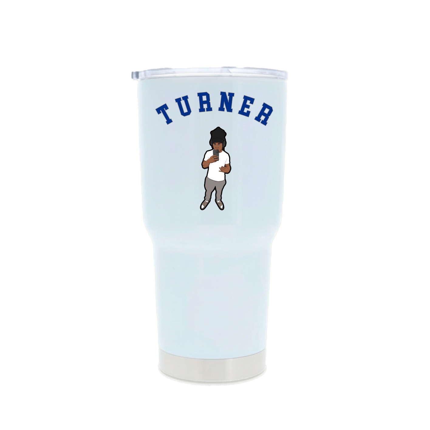 30oz Stainless Steel Tumbler — Shirsey Arch in White