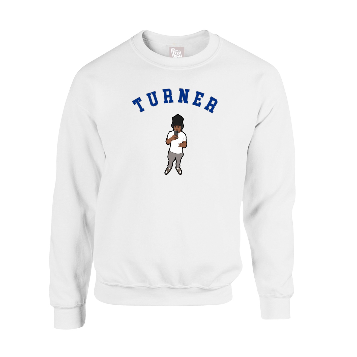 Fleece Crew — Shirsey Arch in White