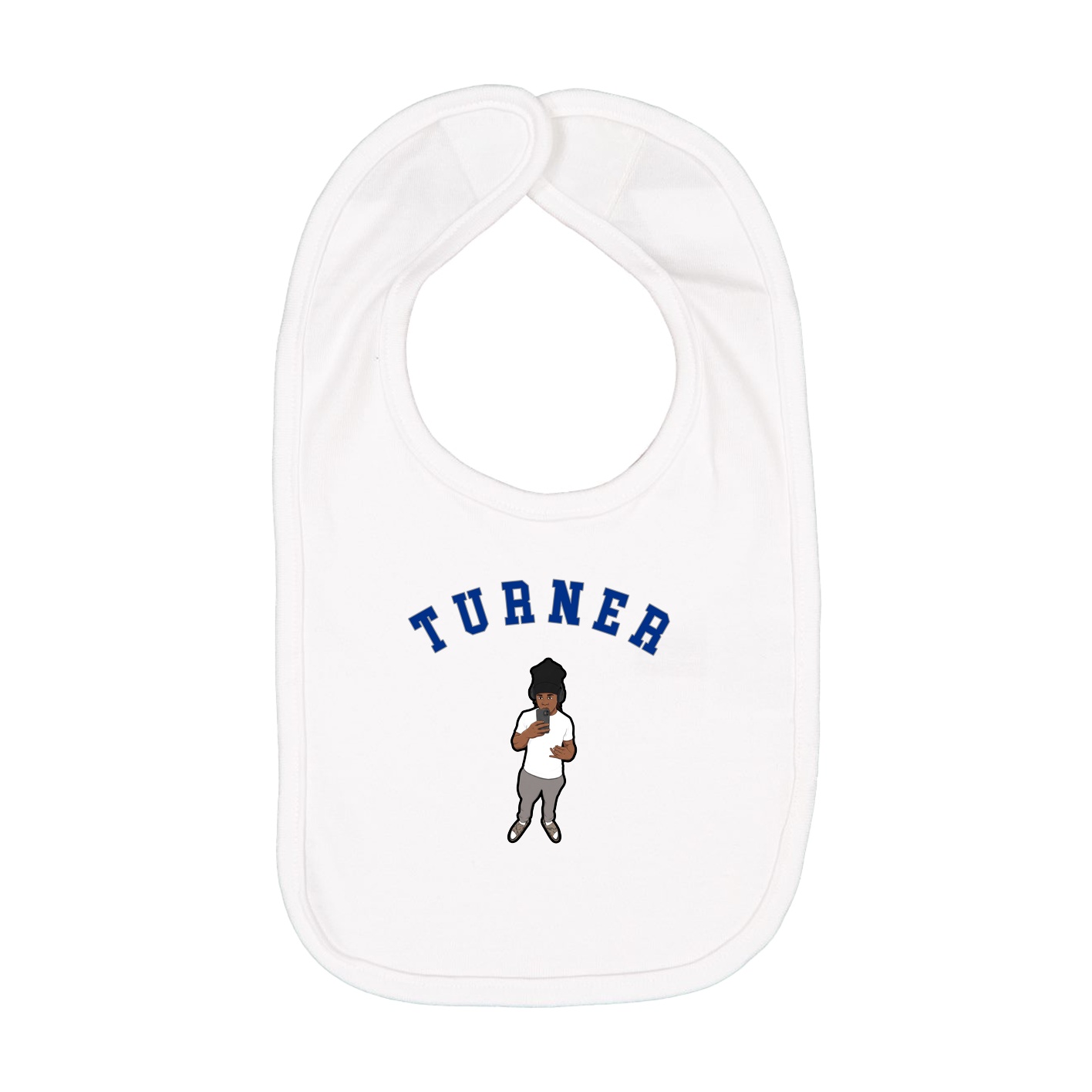Infant Bib — Shirsey Arch in White