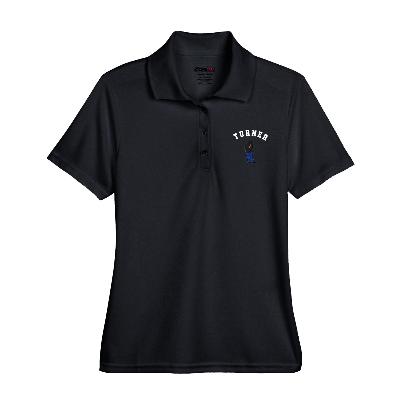 Womens Performance Polo — Shirsey Arch in Black