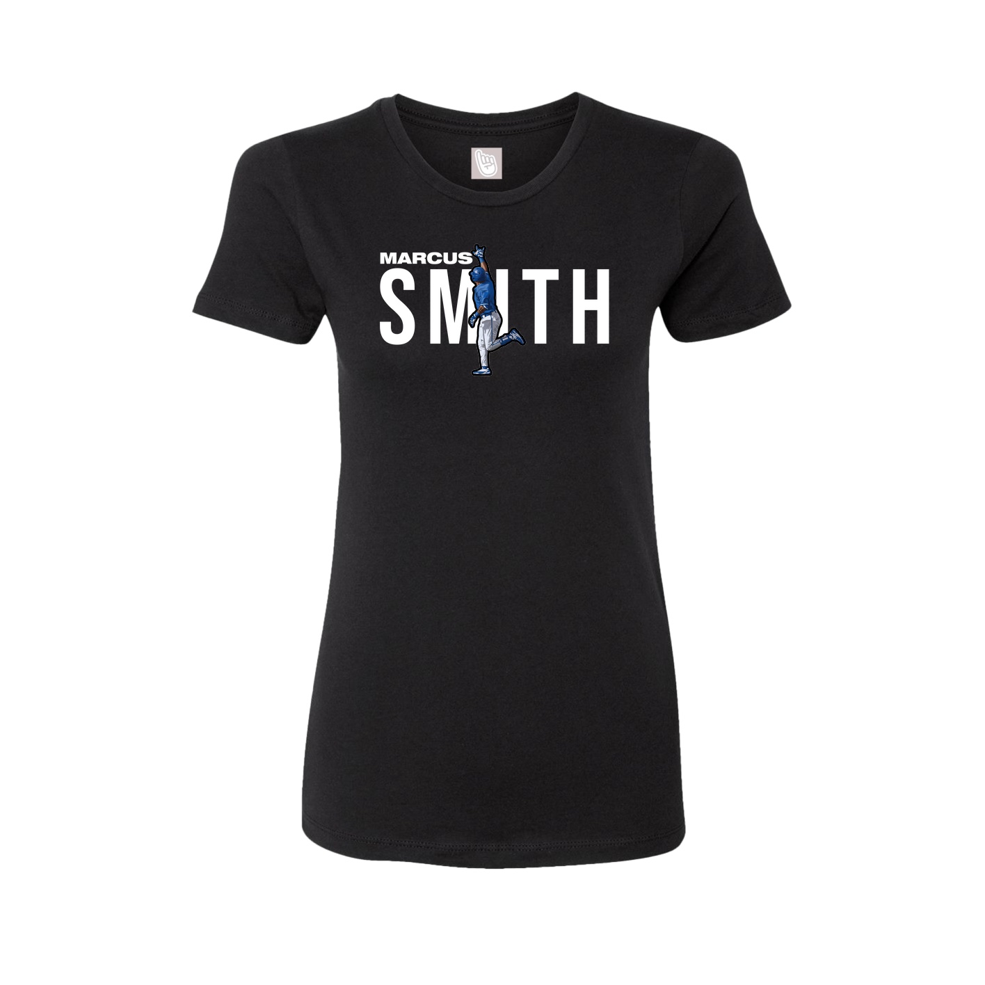 Fitted Women's Tee — Player Name in Black