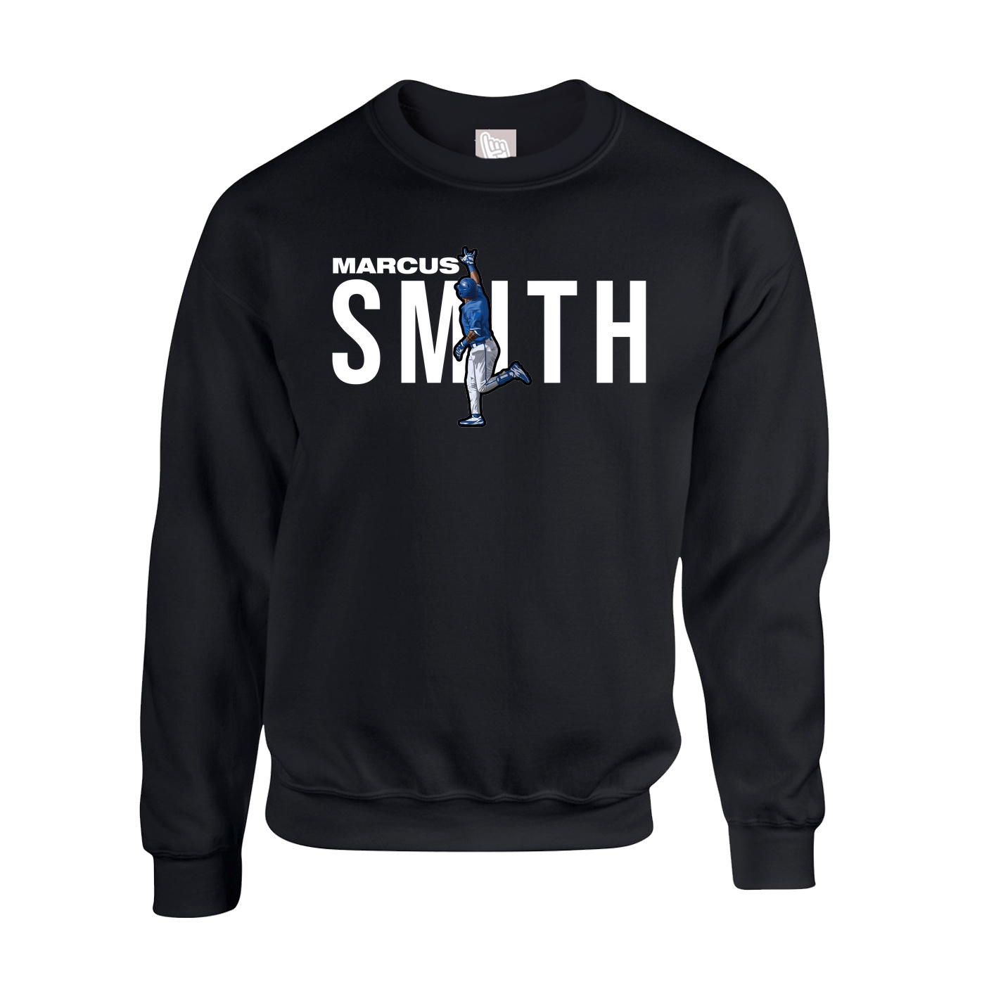 Fleece Crew — Player Name in Black