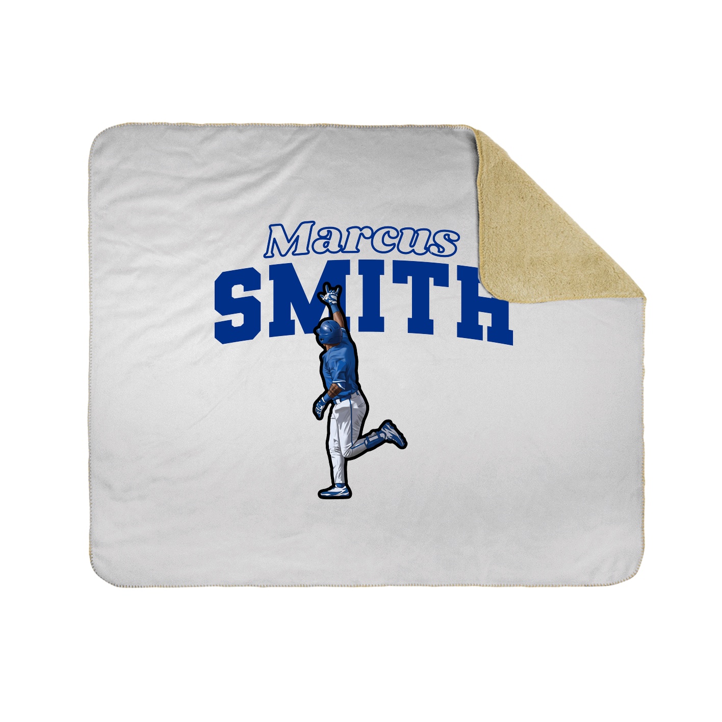 Throw Blanket — Name Arch in White