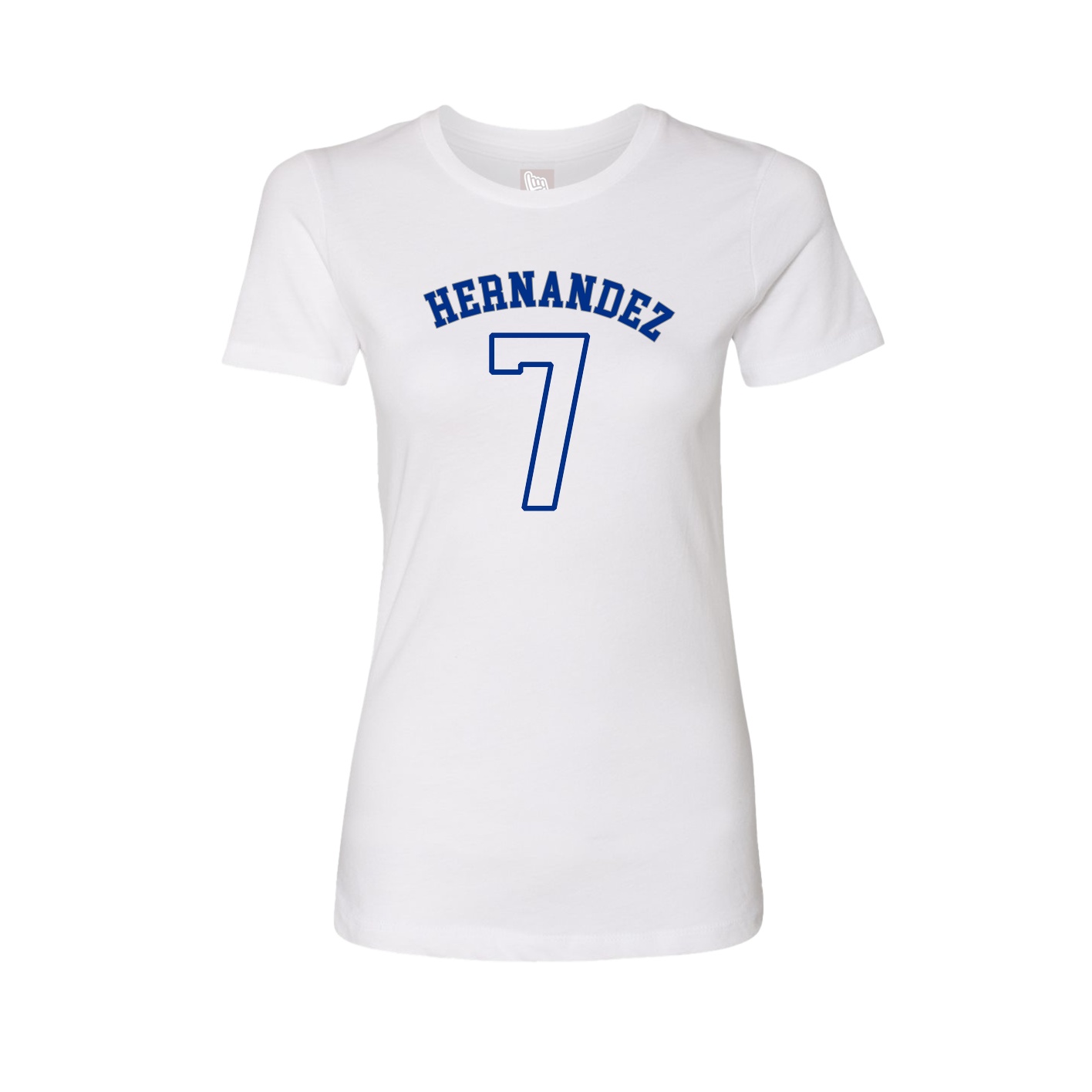 Fitted Women's Tee — Shirsey Arch in White