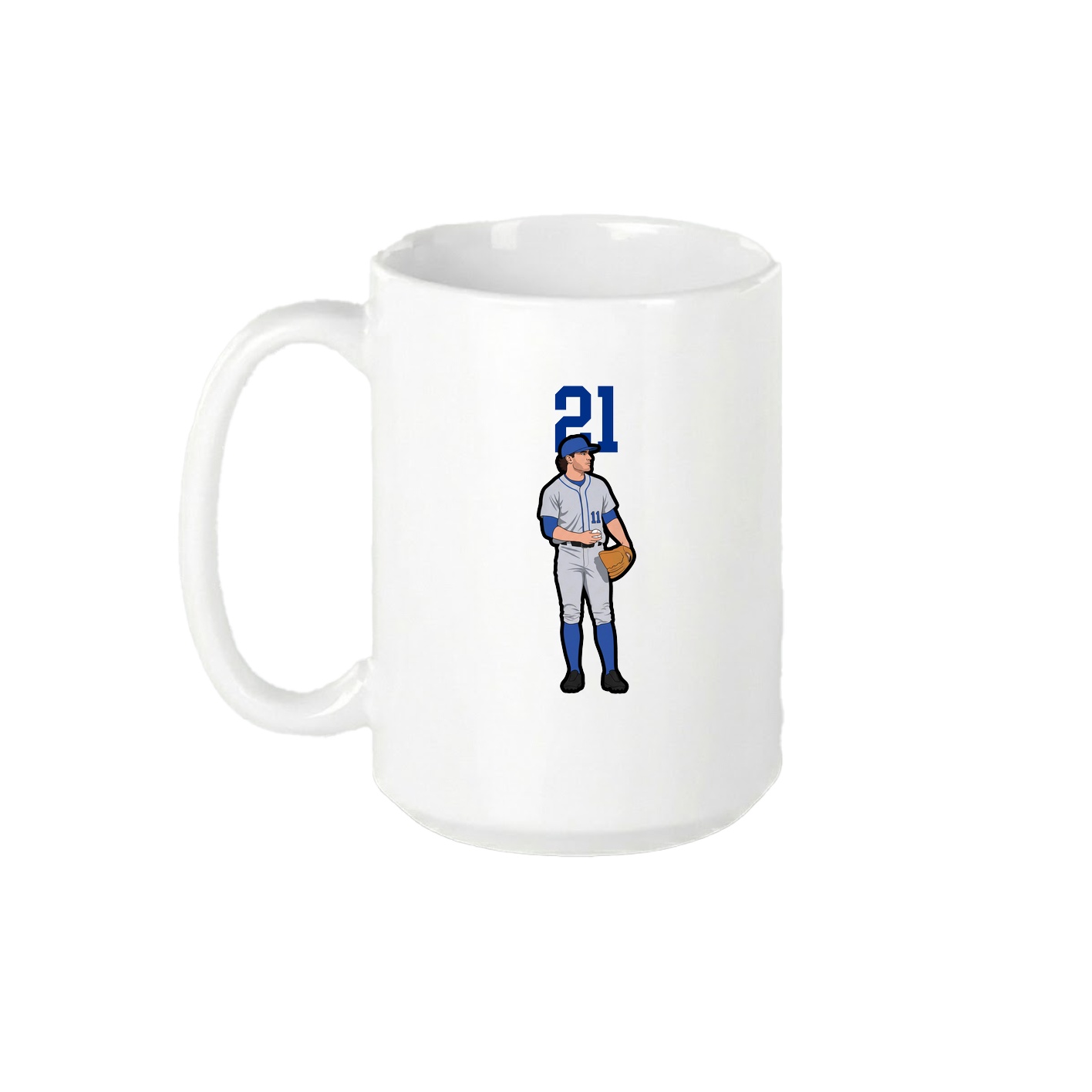 15oz Coffee Mug — Number Top in White