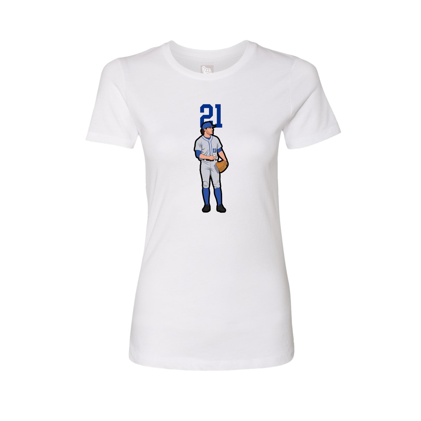 Womens Tee — Number Top in White