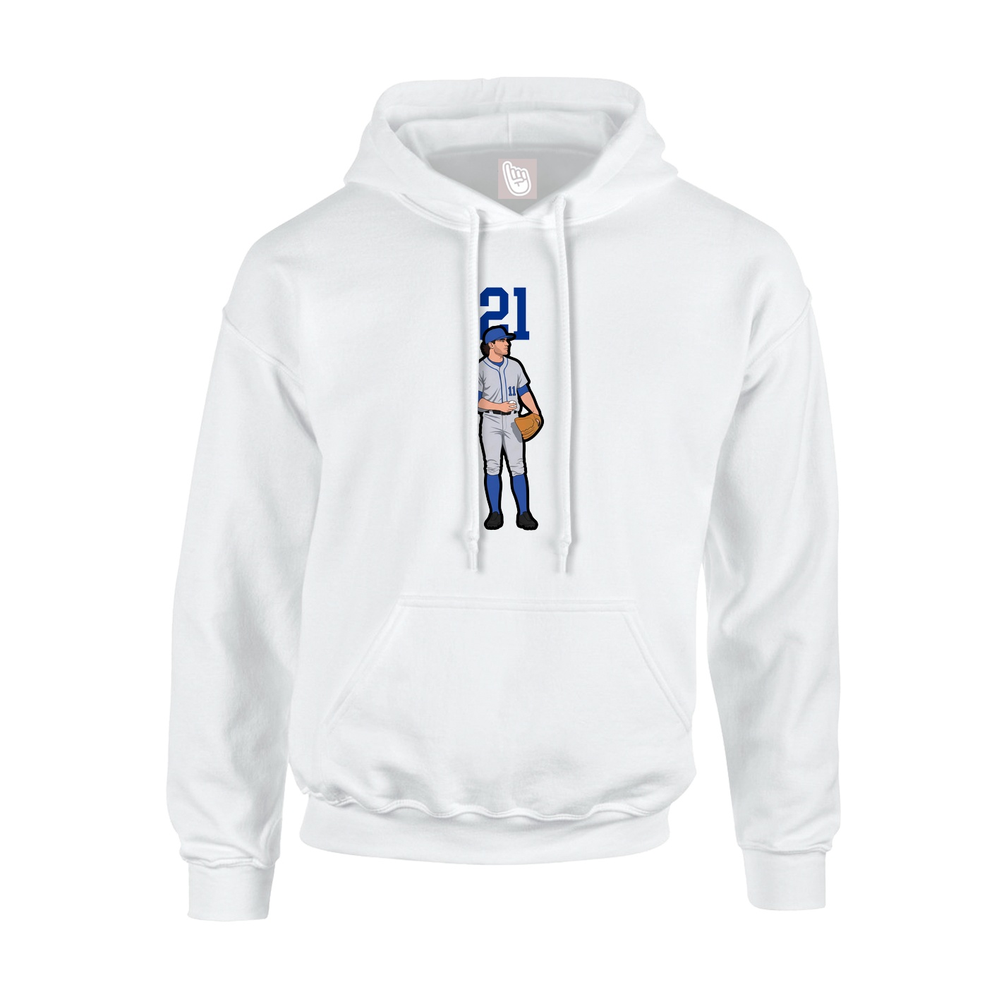 Hoodie — Number Top in White