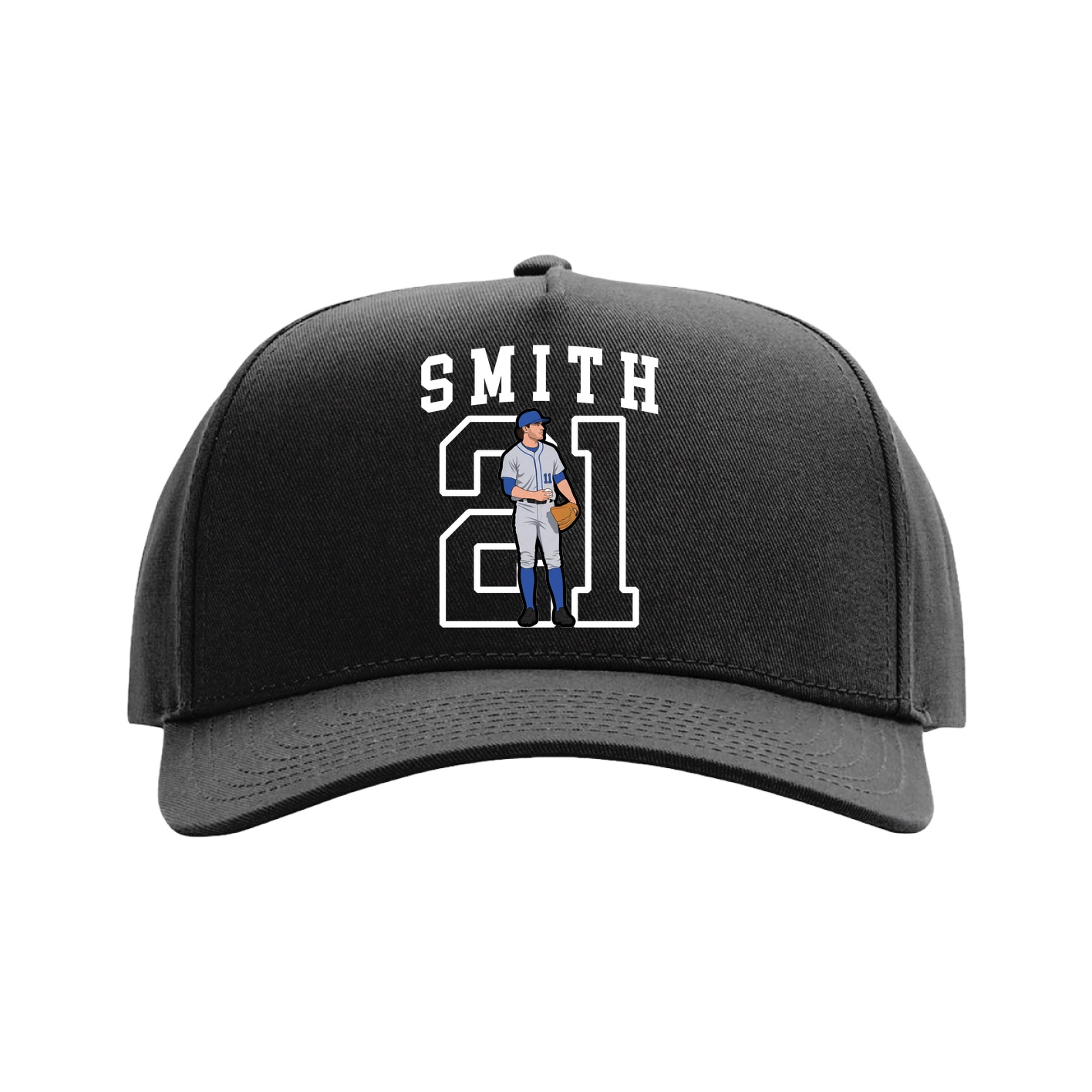 Full Fabric Five-Panel Champ Cap — Shirsey in Black