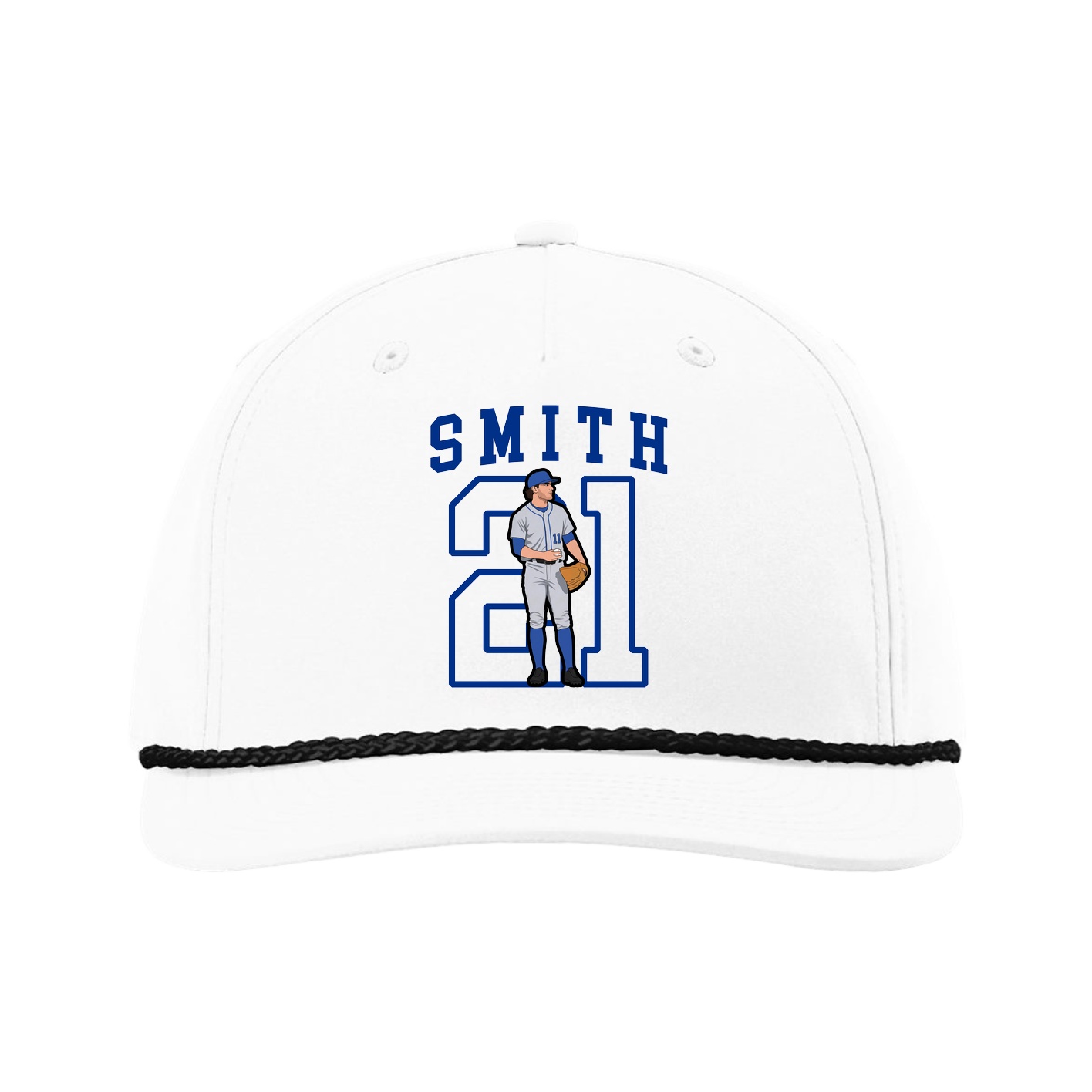 Five-Panel Classic Rope Cap — Shirsey in White