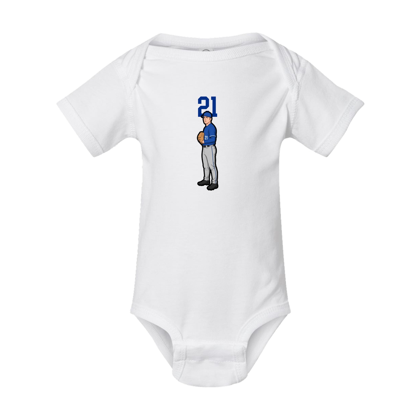 Baby Onesie — Number Top in White