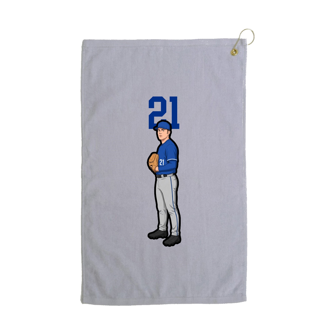 Golf Towel — Number Top in Grey