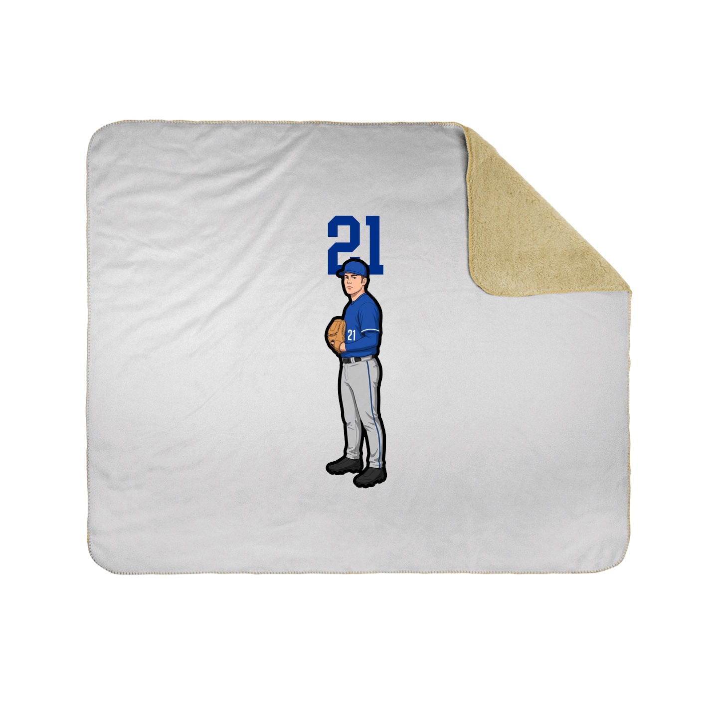 Throw Blanket — Number Top in White