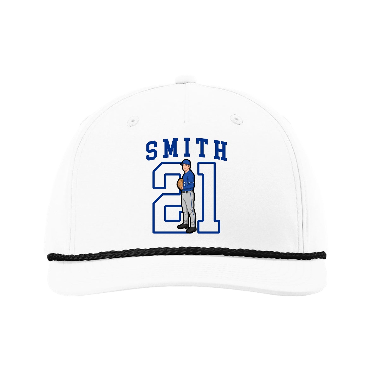 Five-Panel Classic Rope Cap — Shirsey in White