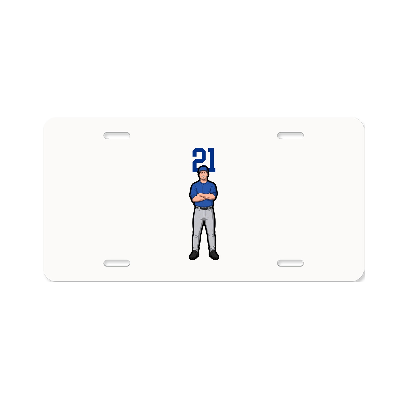 License Plate — Number Top in Classic