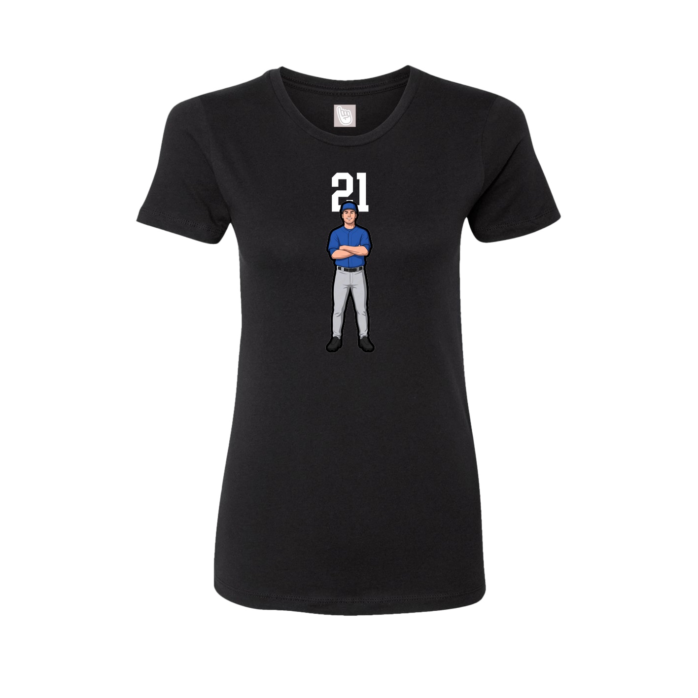 Womens Tee — Number Top in Black