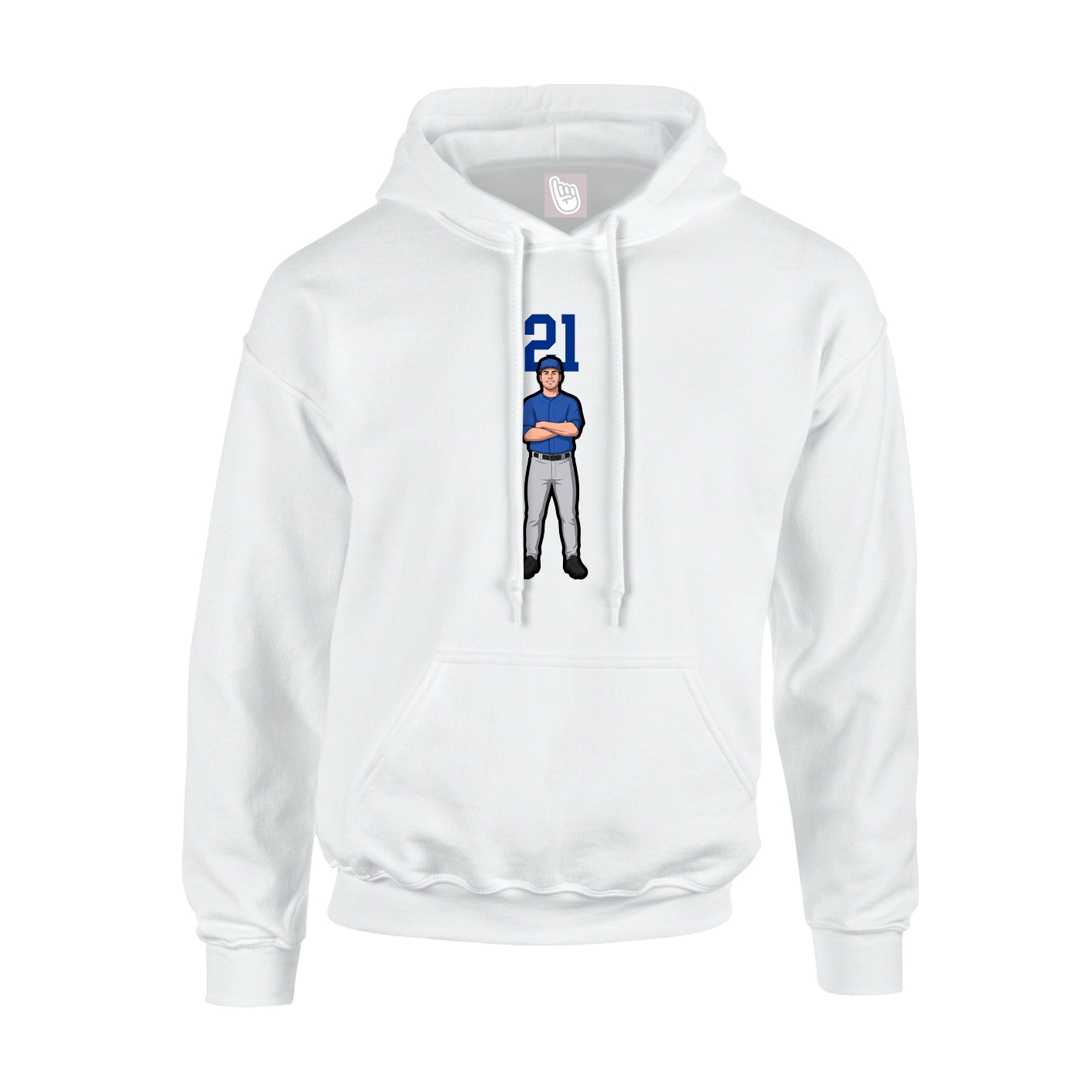 Hoodie — Number Top in White